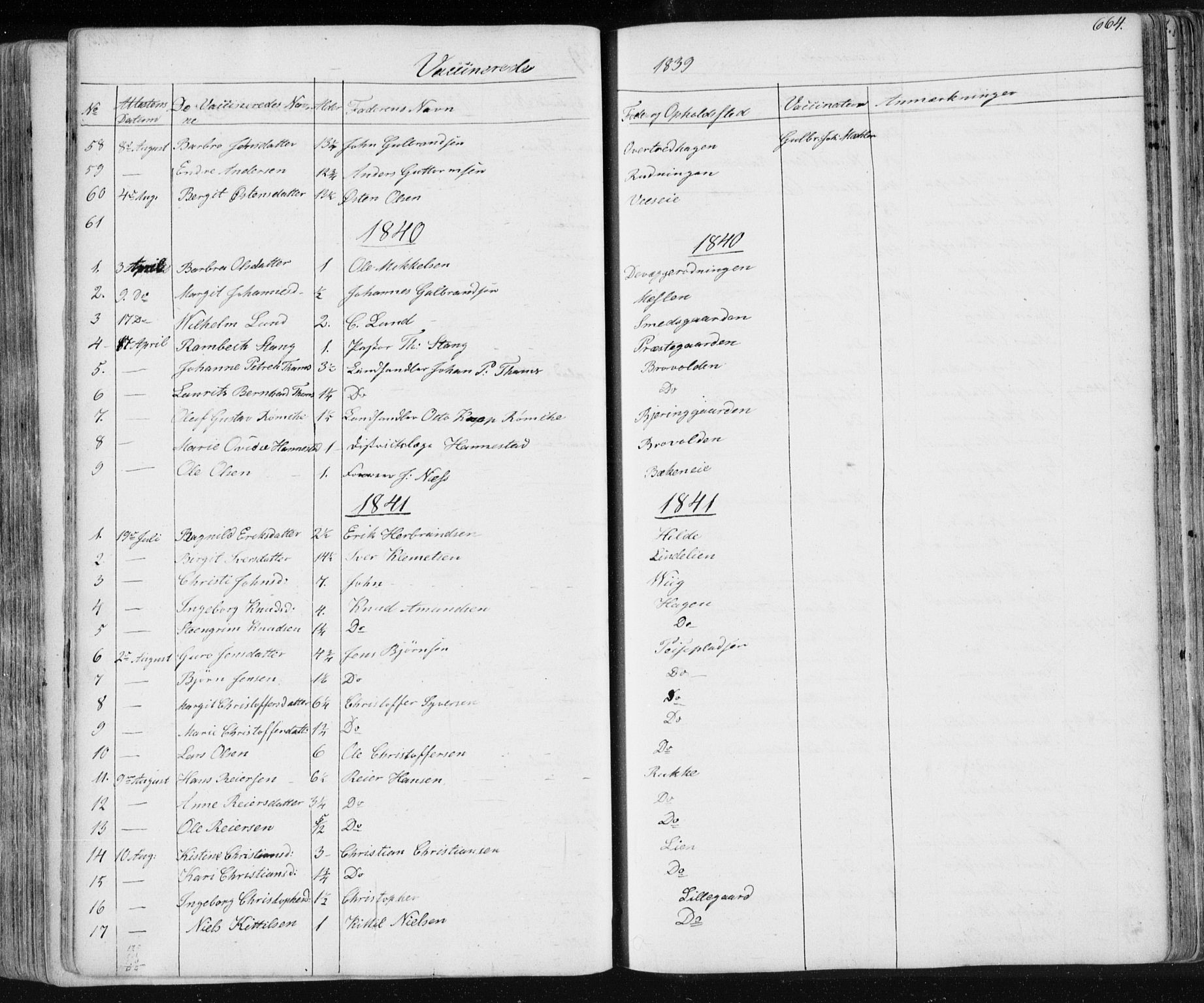 Nes kirkebøker, SAKO/A-236/F/Fa/L0009: Parish register (official) no. 9, 1834-1863, p. 664