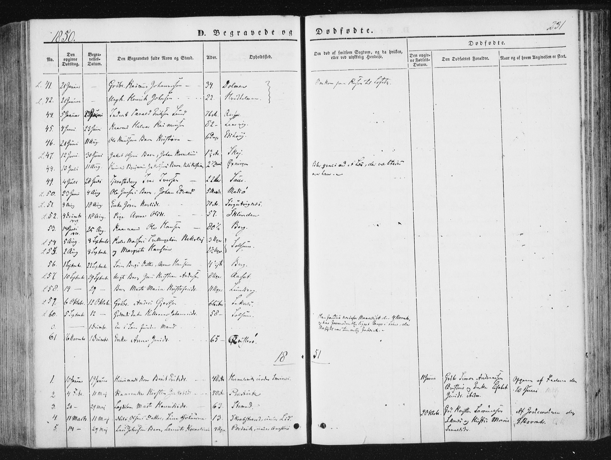 Ministerialprotokoller, klokkerbøker og fødselsregistre - Nord-Trøndelag, SAT/A-1458/780/L0640: Parish register (official) no. 780A05, 1845-1856, p. 231