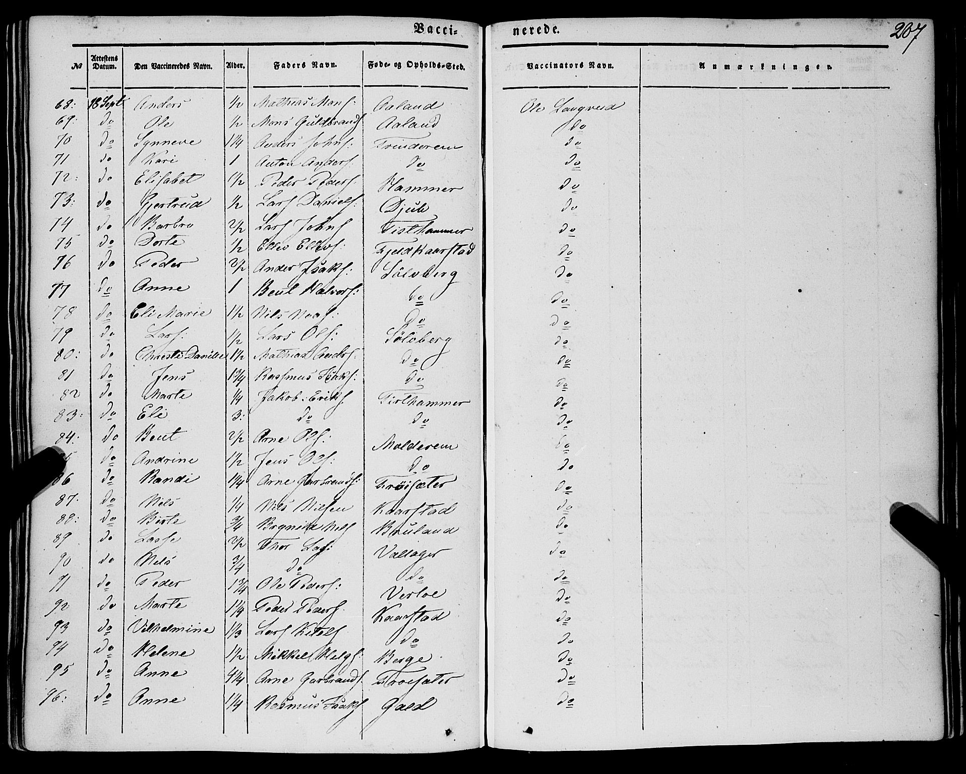 Innvik sokneprestembete, AV/SAB-A-80501: Parish register (official) no. A 5, 1847-1865, p. 287