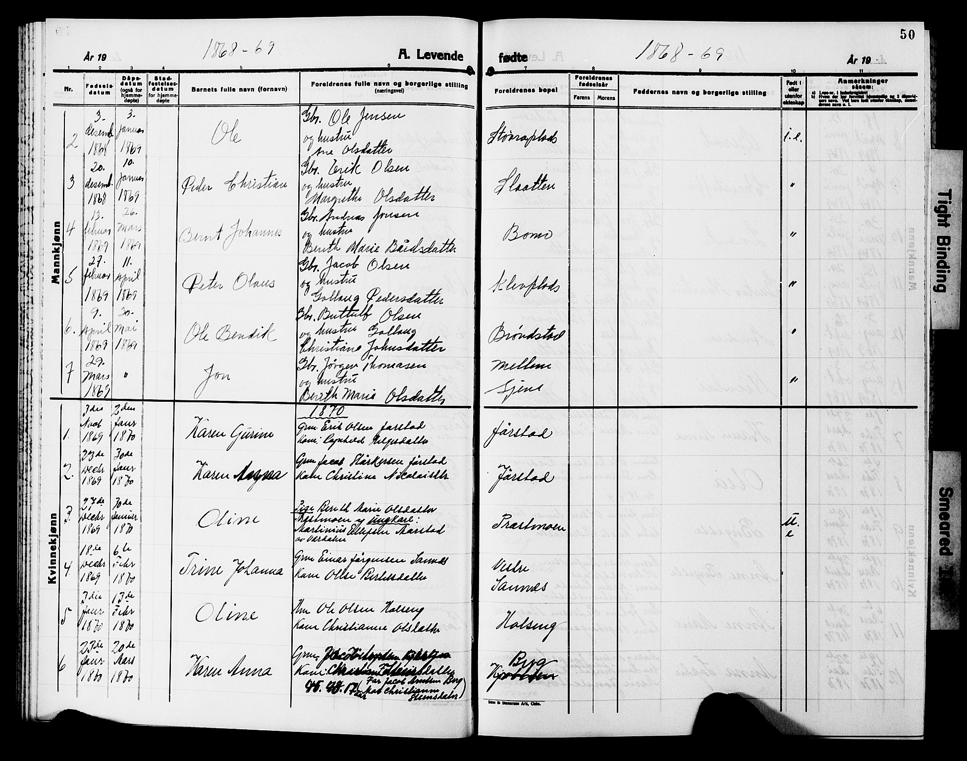 Ministerialprotokoller, klokkerbøker og fødselsregistre - Nord-Trøndelag, SAT/A-1458/749/L0485: Parish register (official) no. 749D01, 1857-1872, p. 50