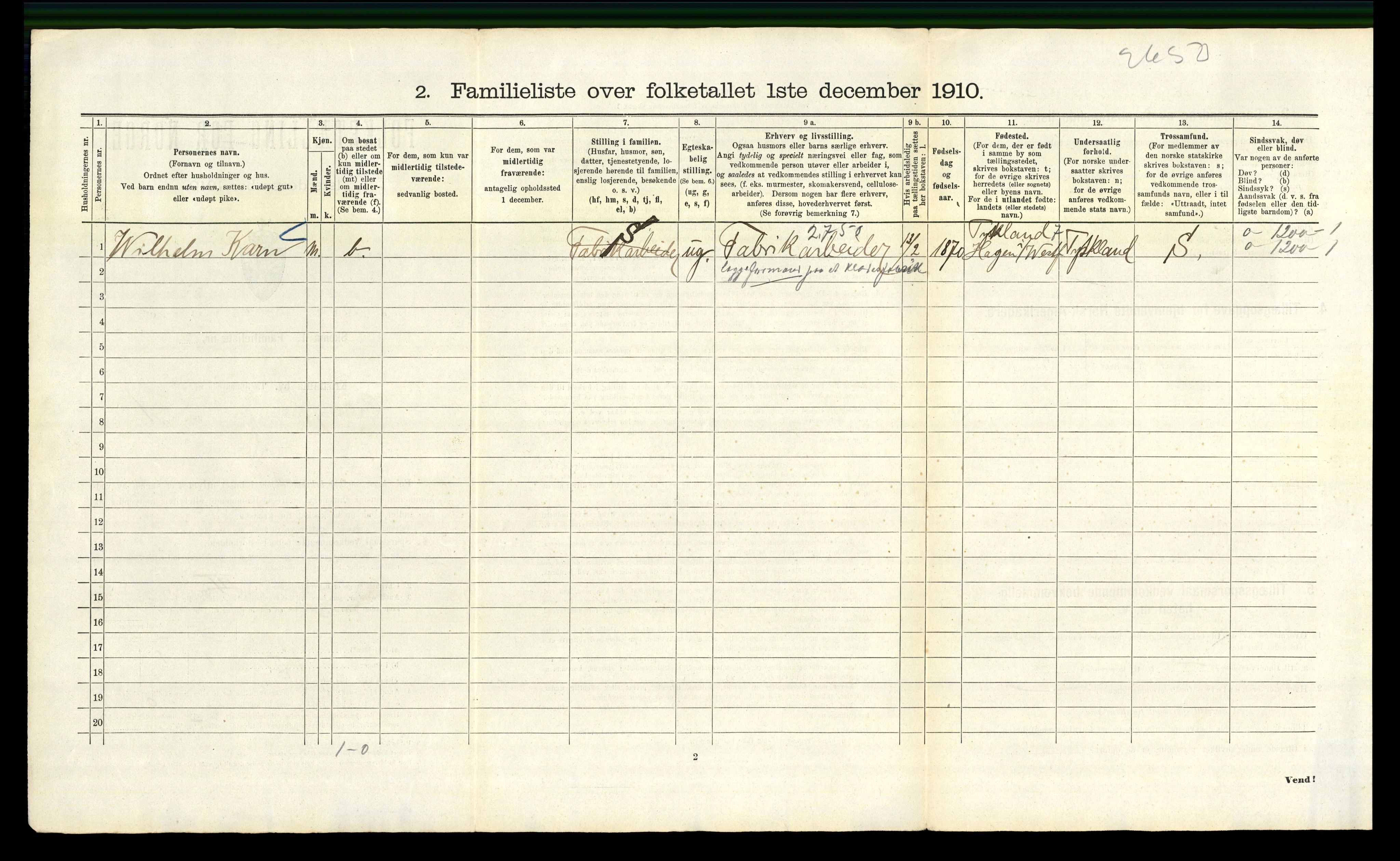 RA, 1910 census for Kristiania, 1910, p. 12654