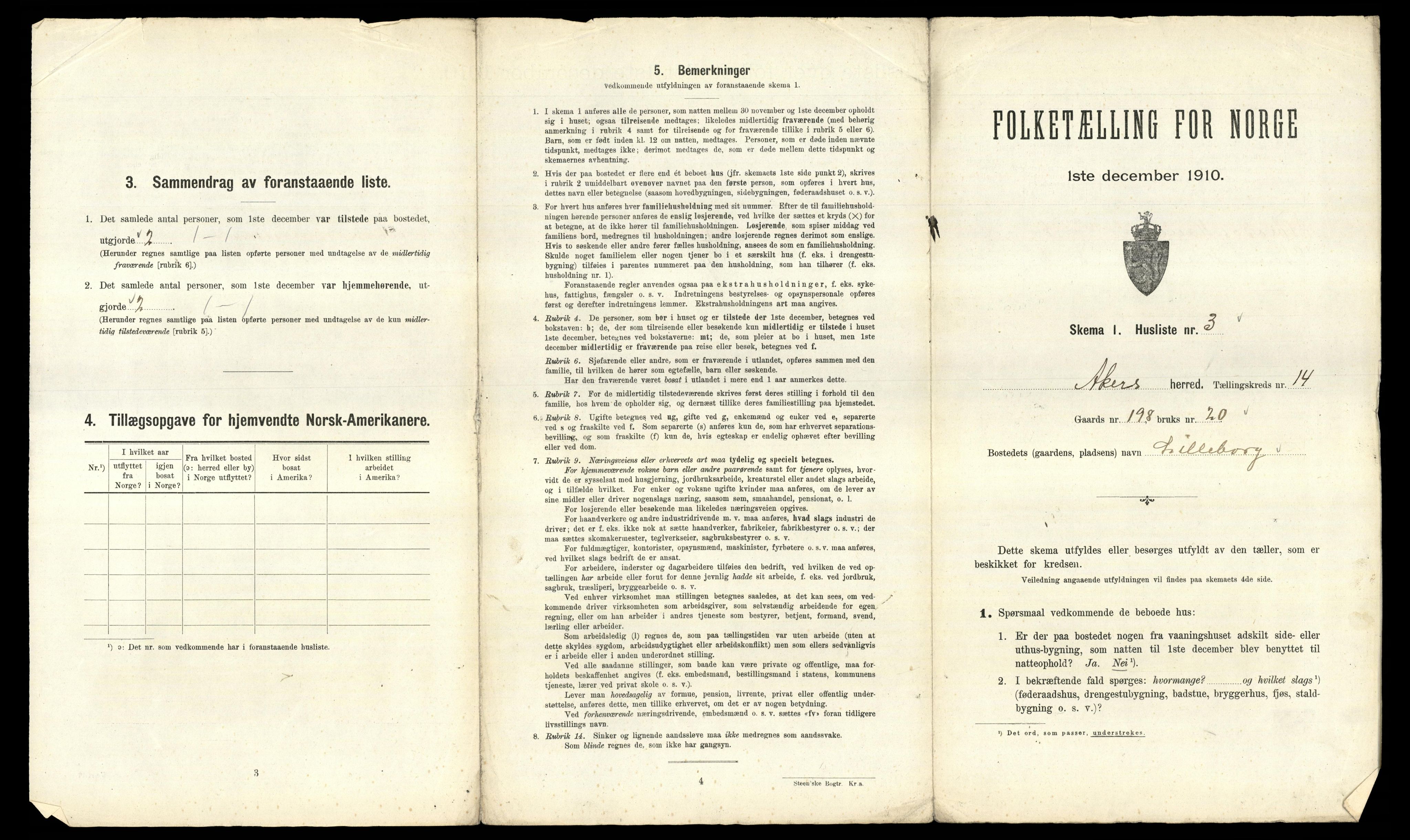 RA, 1910 census for Aker, 1910, p. 4299