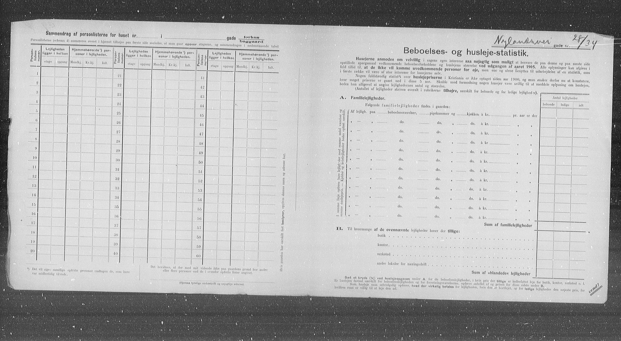 OBA, Municipal Census 1905 for Kristiania, 1905, p. 38992