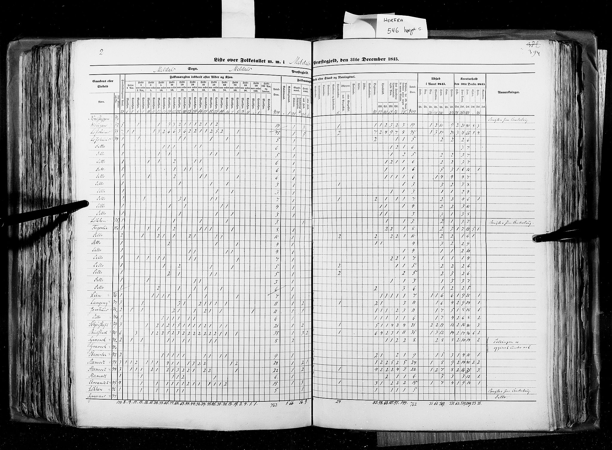 RA, Census 1845, vol. 8: Romsdal amt og Søndre Trondhjems amt, 1845, p. 394