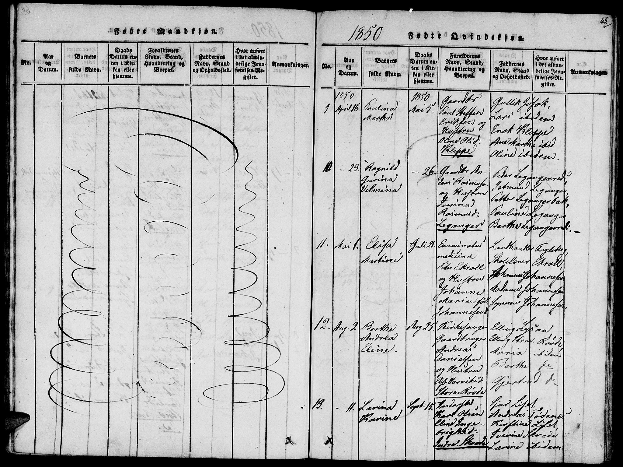 Ministerialprotokoller, klokkerbøker og fødselsregistre - Møre og Romsdal, AV/SAT-A-1454/504/L0054: Parish register (official) no. 504A01, 1816-1861, p. 65