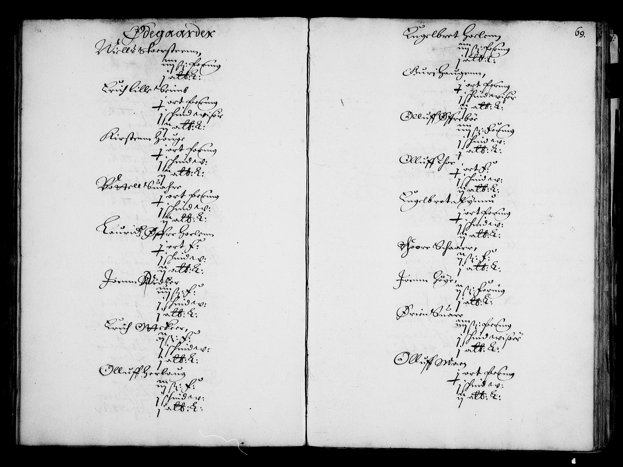 Rentekammeret inntil 1814, Realistisk ordnet avdeling, AV/RA-EA-4070/N/Na/L0001: [XI f]: Akershus stifts jordebok, 1652, p. 68b-69a