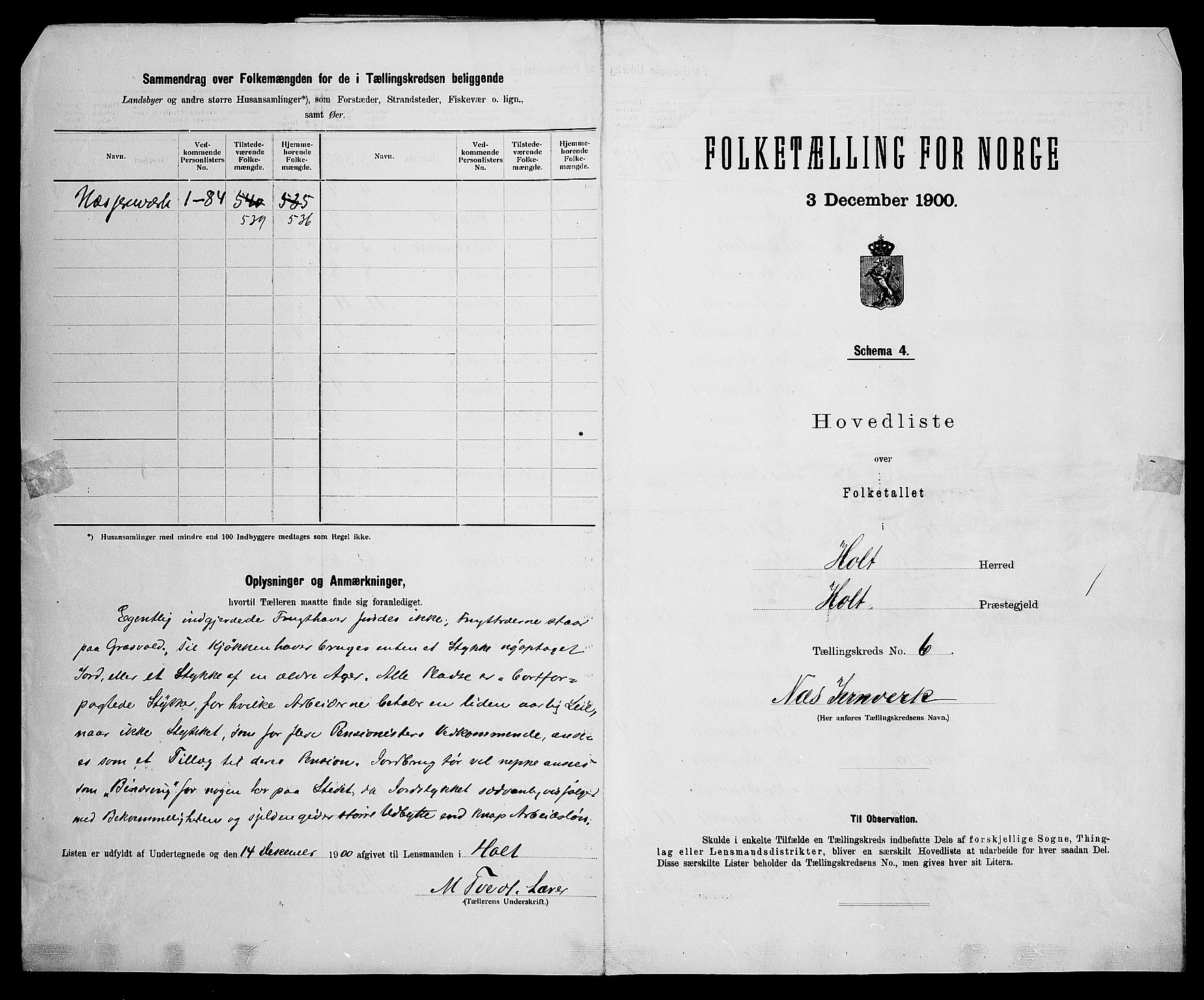 SAK, 1900 census for Holt, 1900, p. 35