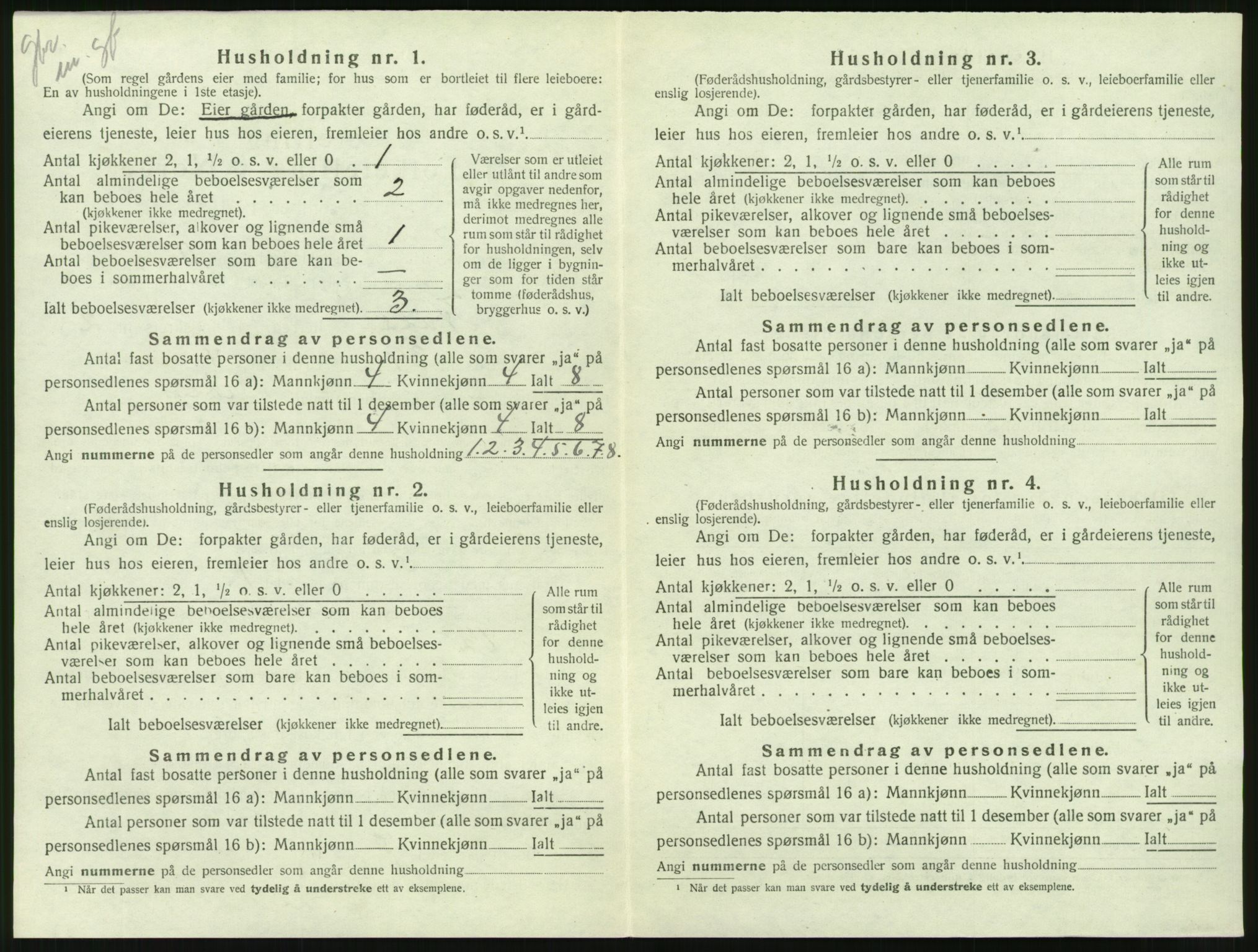 SAT, 1920 census for Halsa, 1920, p. 137