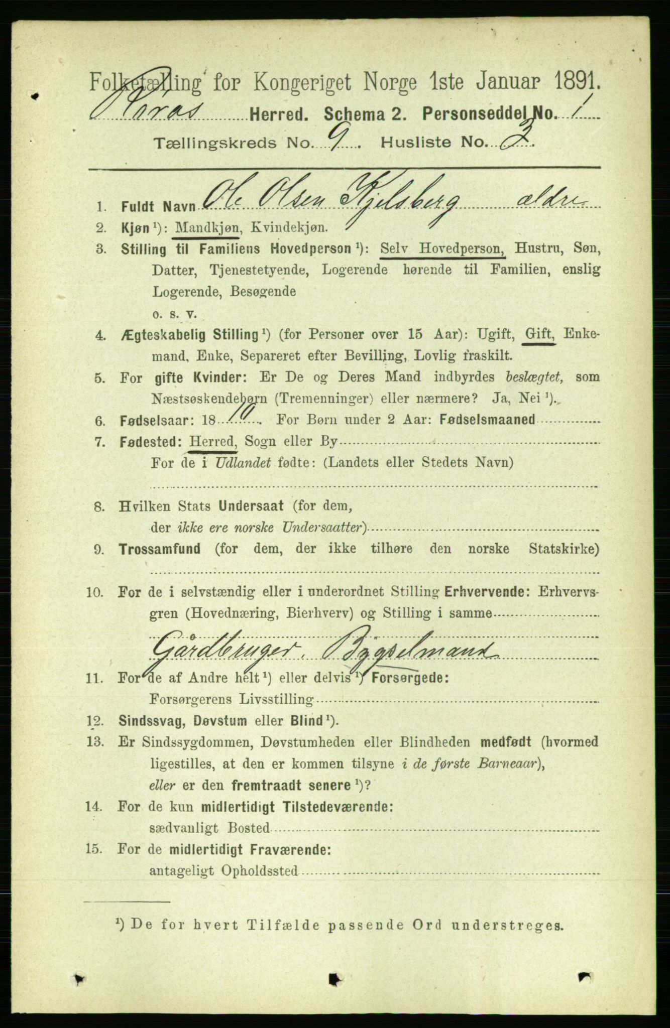 RA, 1891 census for 1640 Røros, 1891, p. 1827