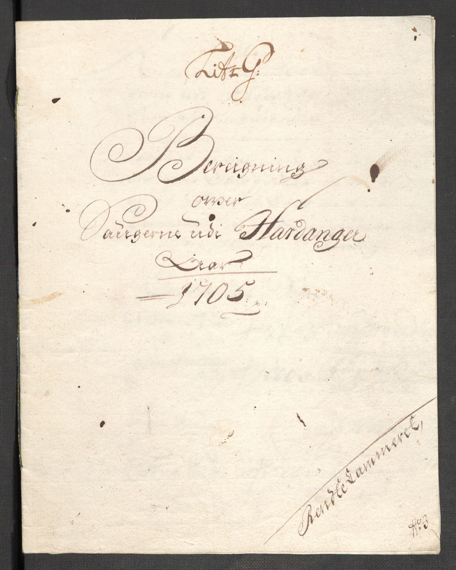 Rentekammeret inntil 1814, Reviderte regnskaper, Fogderegnskap, AV/RA-EA-4092/R48/L2983: Fogderegnskap Sunnhordland og Hardanger, 1705, p. 178