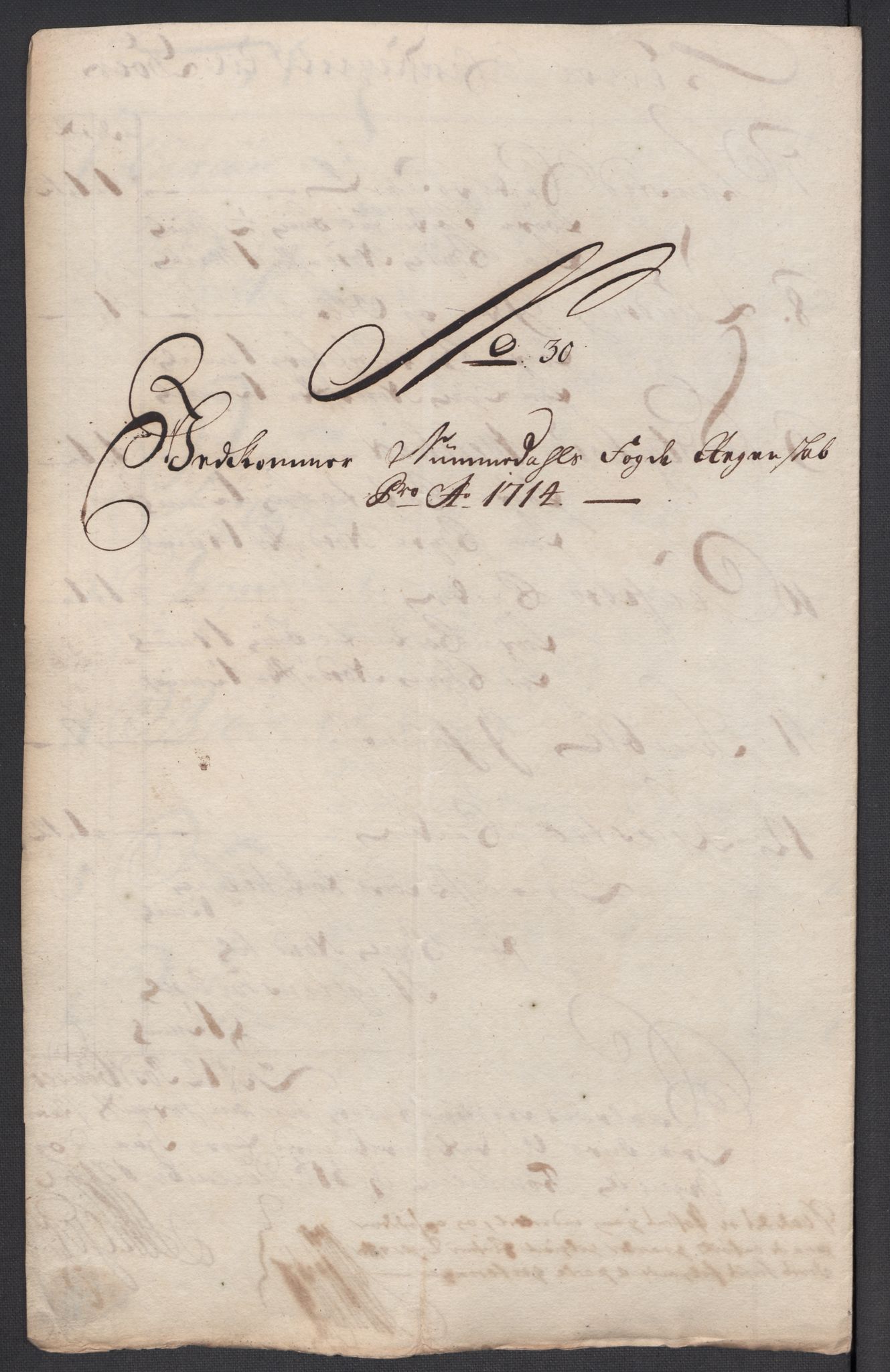 Rentekammeret inntil 1814, Reviderte regnskaper, Fogderegnskap, AV/RA-EA-4092/R64/L4435: Fogderegnskap Namdal, 1714, p. 190