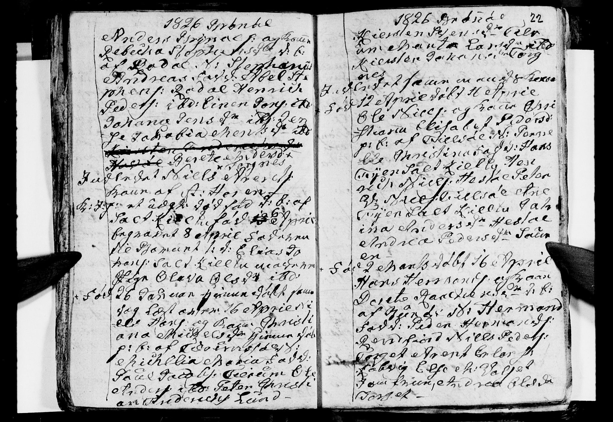 Ministerialprotokoller, klokkerbøker og fødselsregistre - Nordland, AV/SAT-A-1459/813/L0210: Parish register (copy) no. 813C02, 1825-1836, p. 22