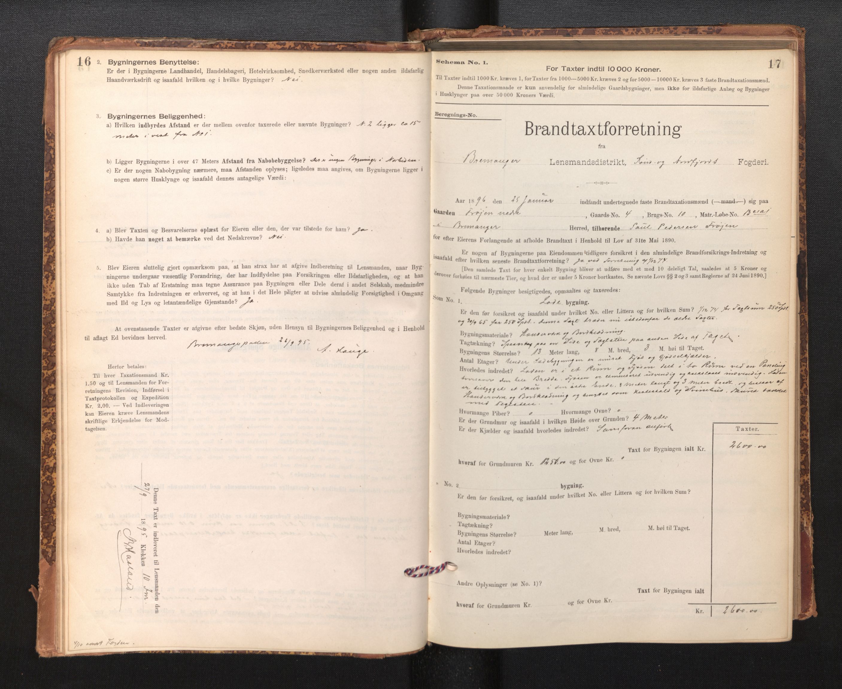 Lensmannen i Bremanger, SAB/A-26701/0012/L0007: Branntakstprotokoll, skjematakst, 1895-1936, p. 16-17