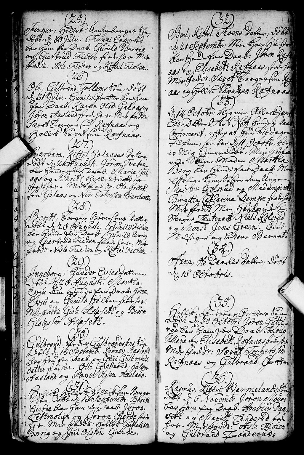 Flesberg kirkebøker, AV/SAKO-A-18/F/Fa/L0002: Parish register (official) no. I 2, 1726-1747