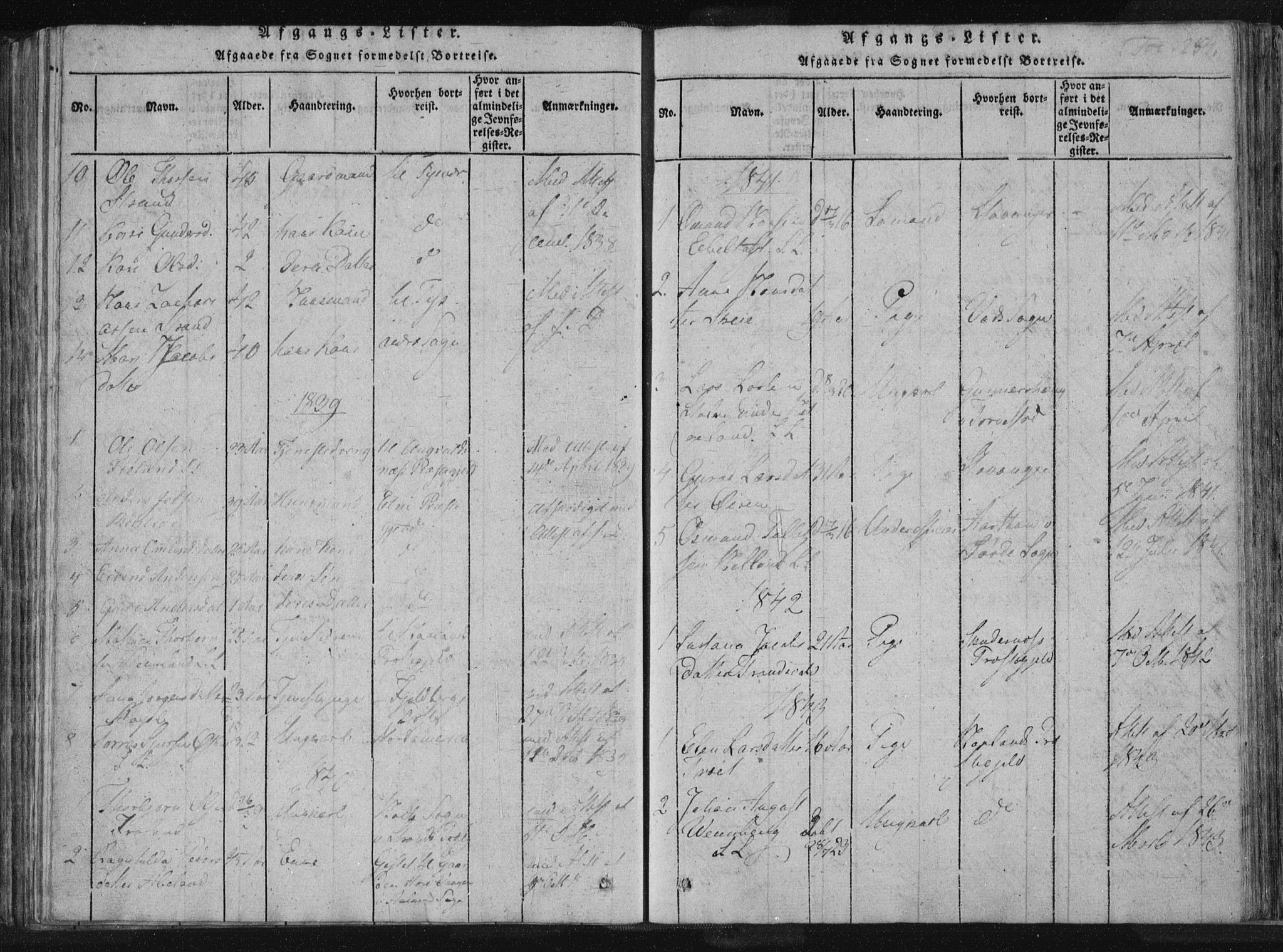 Vikedal sokneprestkontor, SAST/A-101840/01/IV: Parish register (official) no. A 4, 1816-1850, p. 284
