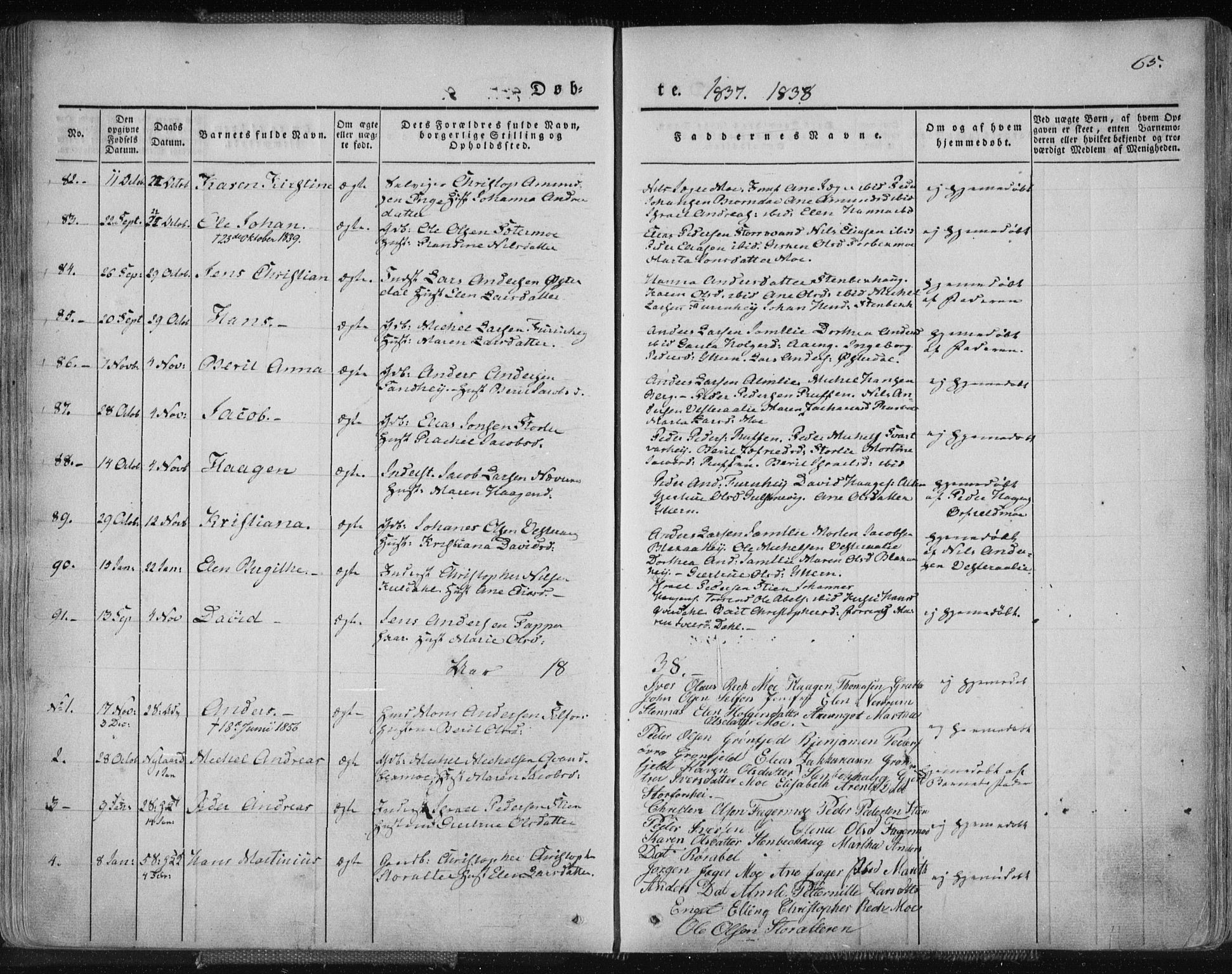 Ministerialprotokoller, klokkerbøker og fødselsregistre - Nordland, SAT/A-1459/827/L0390: Parish register (official) no. 827A02, 1826-1841, p. 65