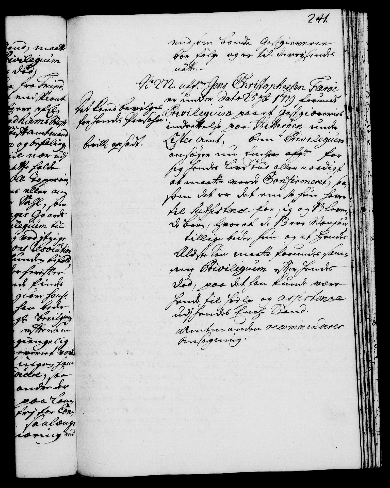 Rentekammeret, Kammerkanselliet, RA/EA-3111/G/Gh/Gha/L0013: Norsk ekstraktmemorialprotokoll (merket RK 53.58), 1731, p. 241