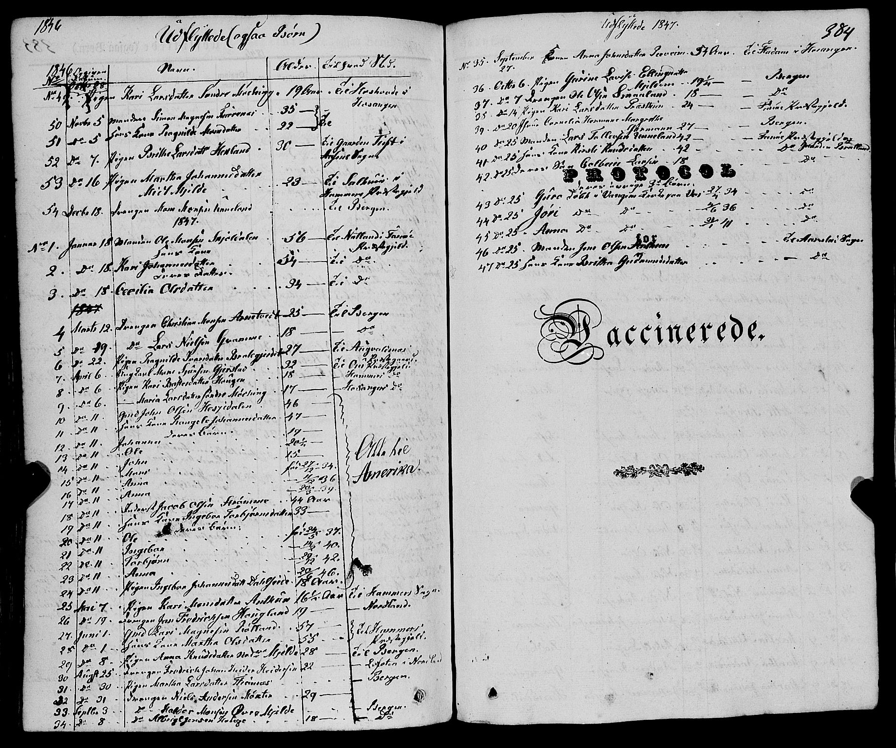 Haus sokneprestembete, AV/SAB-A-75601/H/Haa: Parish register (official) no. A 15, 1838-1847, p. 384