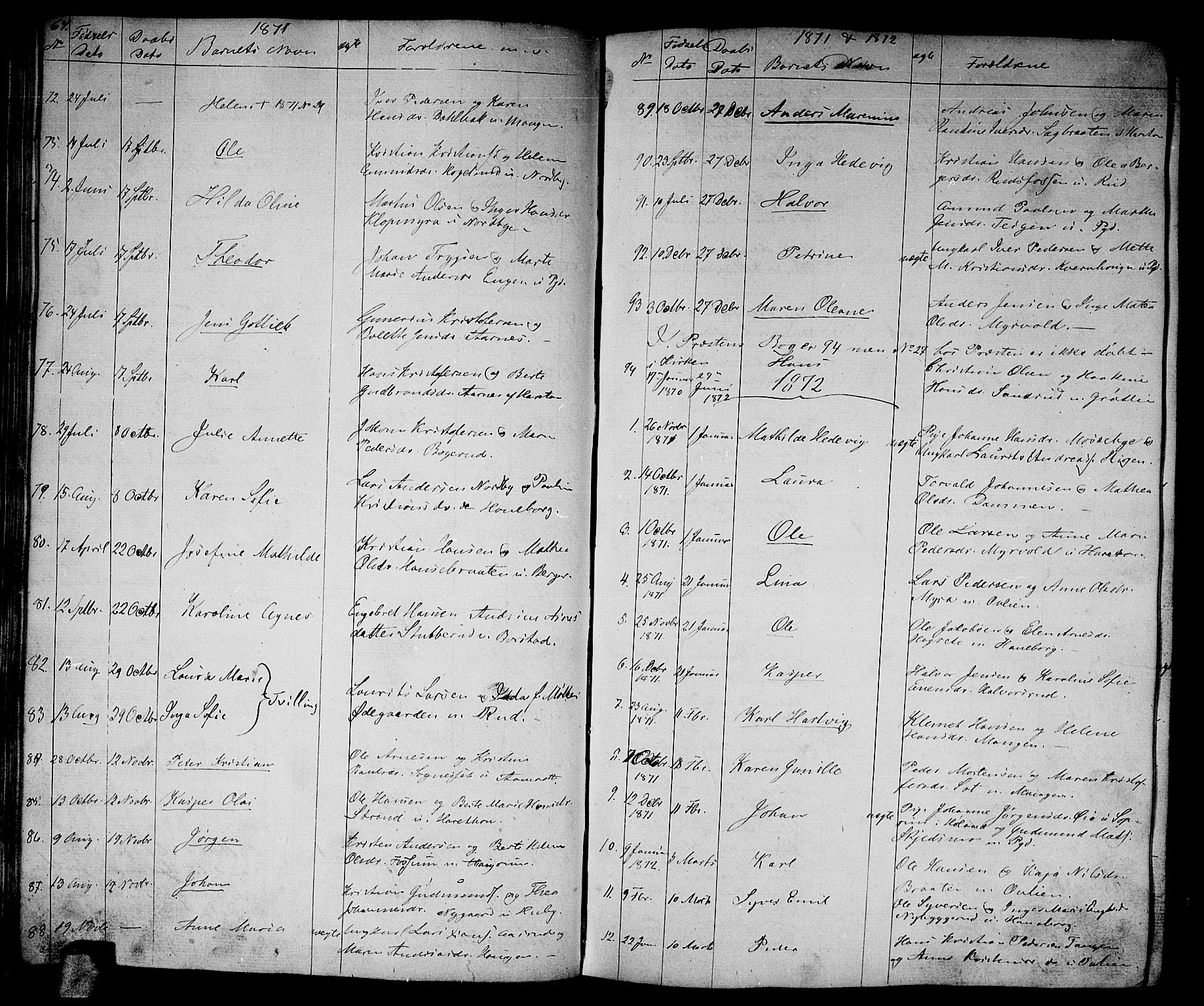 Aurskog prestekontor Kirkebøker, SAO/A-10304a/G/Ga/L0003: Parish register (copy) no. I 3, 1858-1883, p. 64