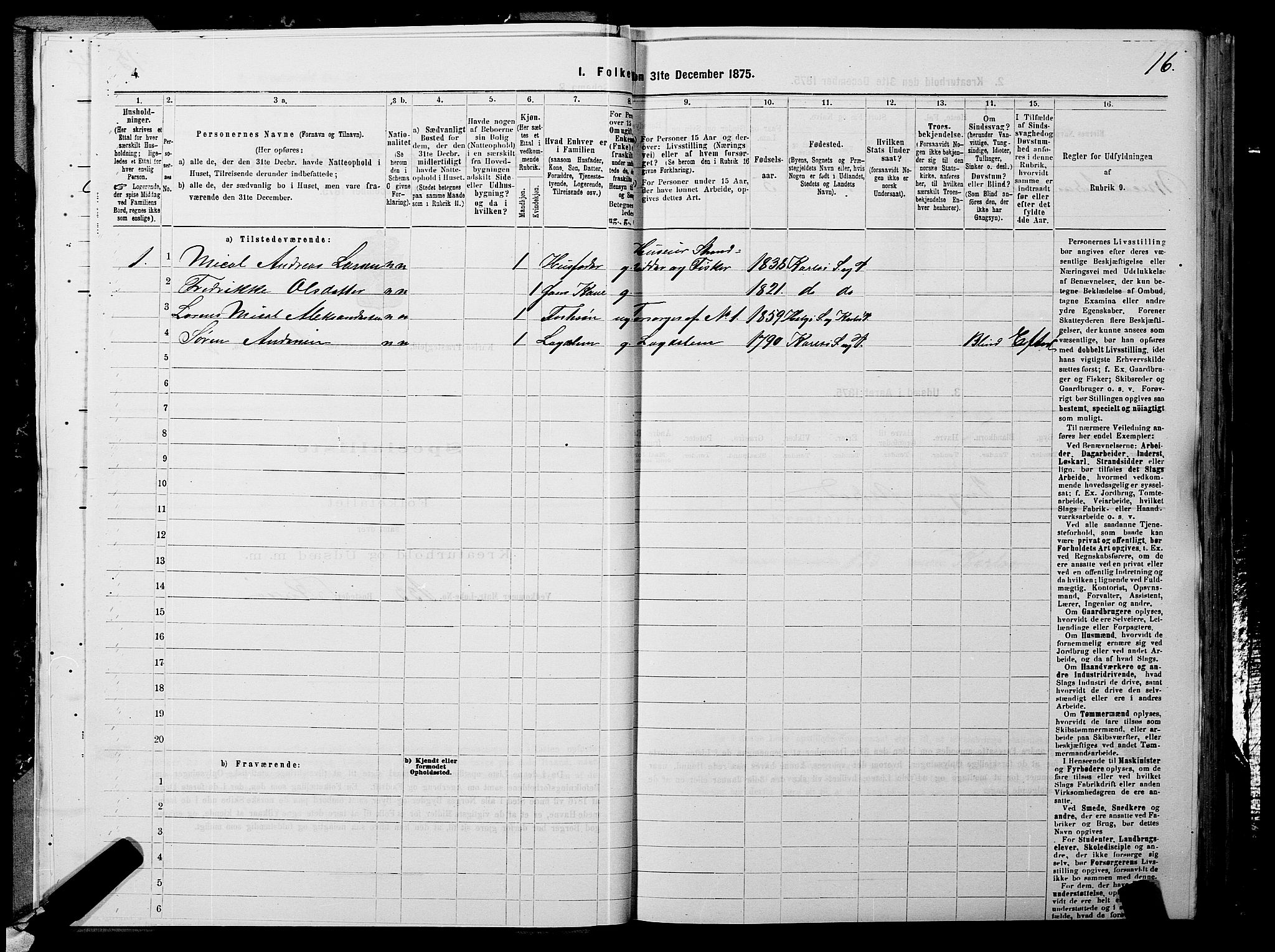 SATØ, 1875 census for 1936P Karlsøy, 1875, p. 1016