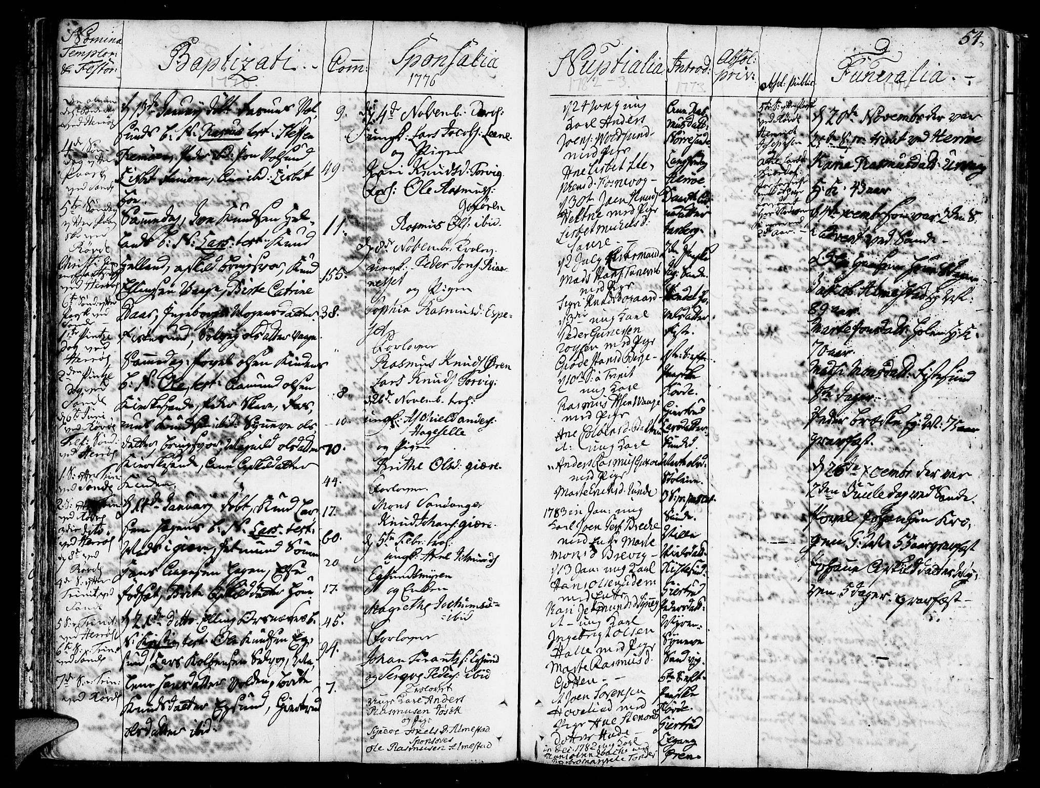 Ministerialprotokoller, klokkerbøker og fødselsregistre - Møre og Romsdal, SAT/A-1454/507/L0067: Parish register (official) no. 507A02, 1767-1788, p. 54