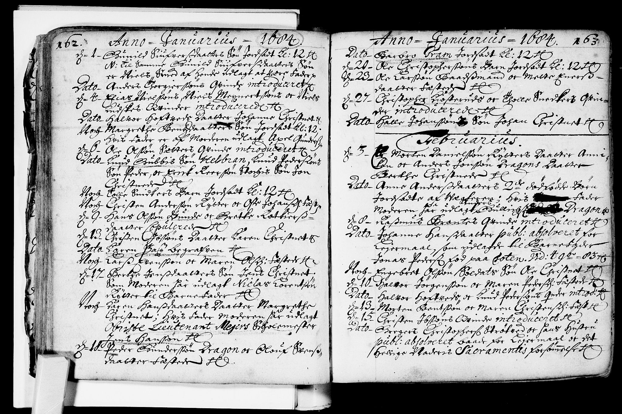 Bragernes kirkebøker, AV/SAKO-A-6/F/Fa/L0002: Parish register (official) no. I 2, 1680-1705, p. 162-163