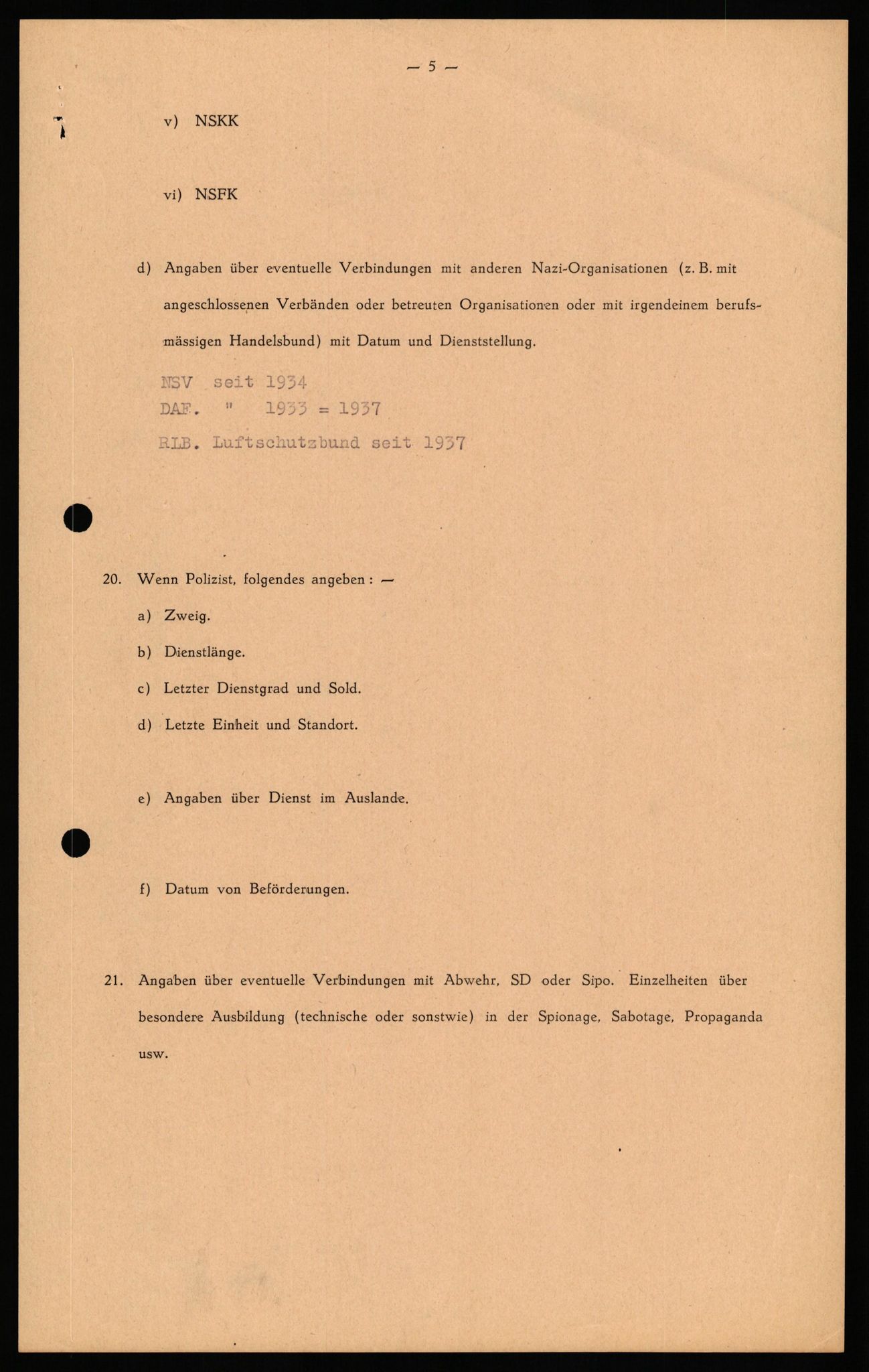 Forsvaret, Forsvarets overkommando II, AV/RA-RAFA-3915/D/Db/L0036: CI Questionaires. Tyske okkupasjonsstyrker i Norge. Tyskere., 1945-1946, p. 503