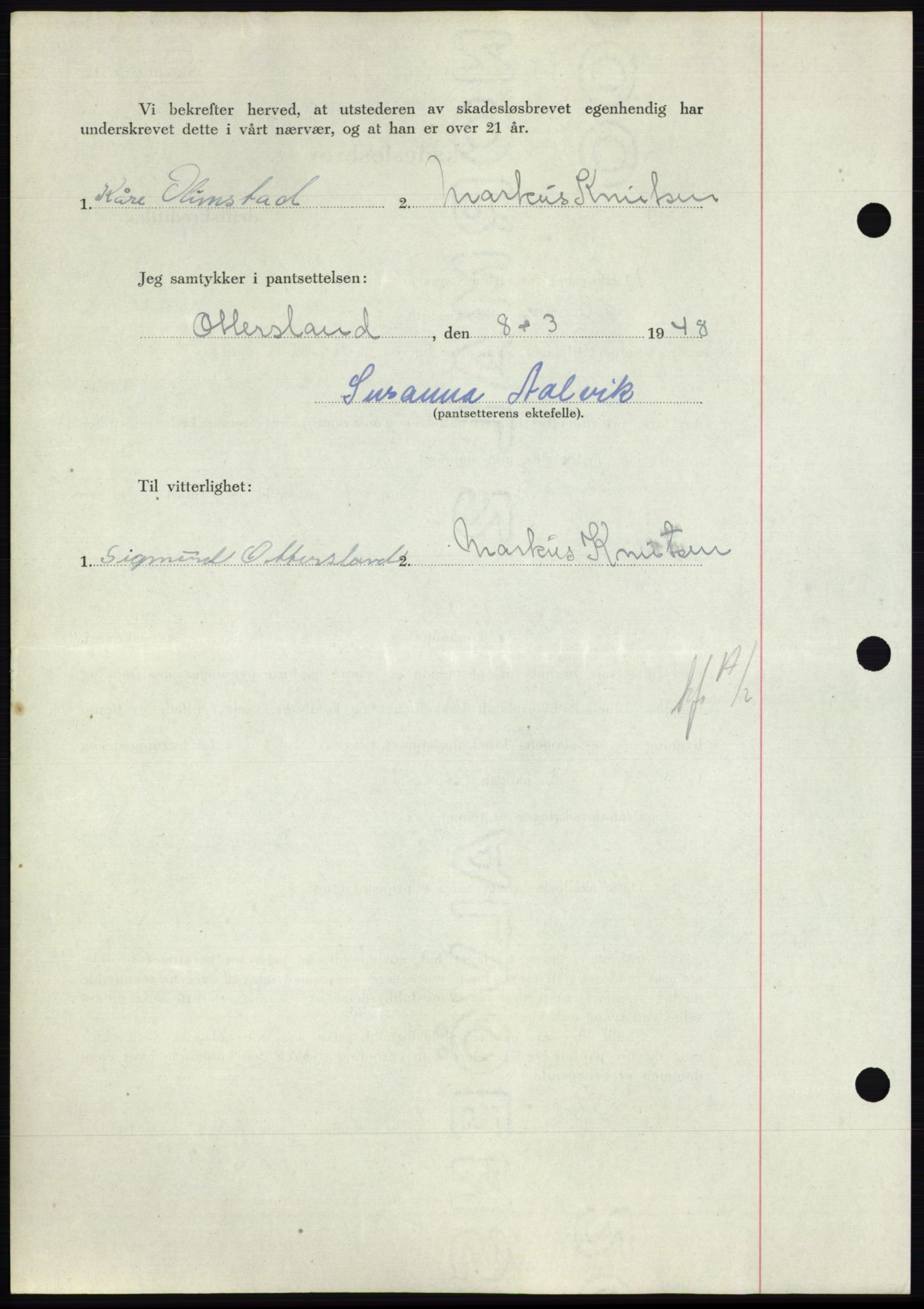 Nedenes sorenskriveri, AV/SAK-1221-0006/G/Gb/Gbb/L0005: Mortgage book no. B5, 1948-1948, Diary no: : 444/1948