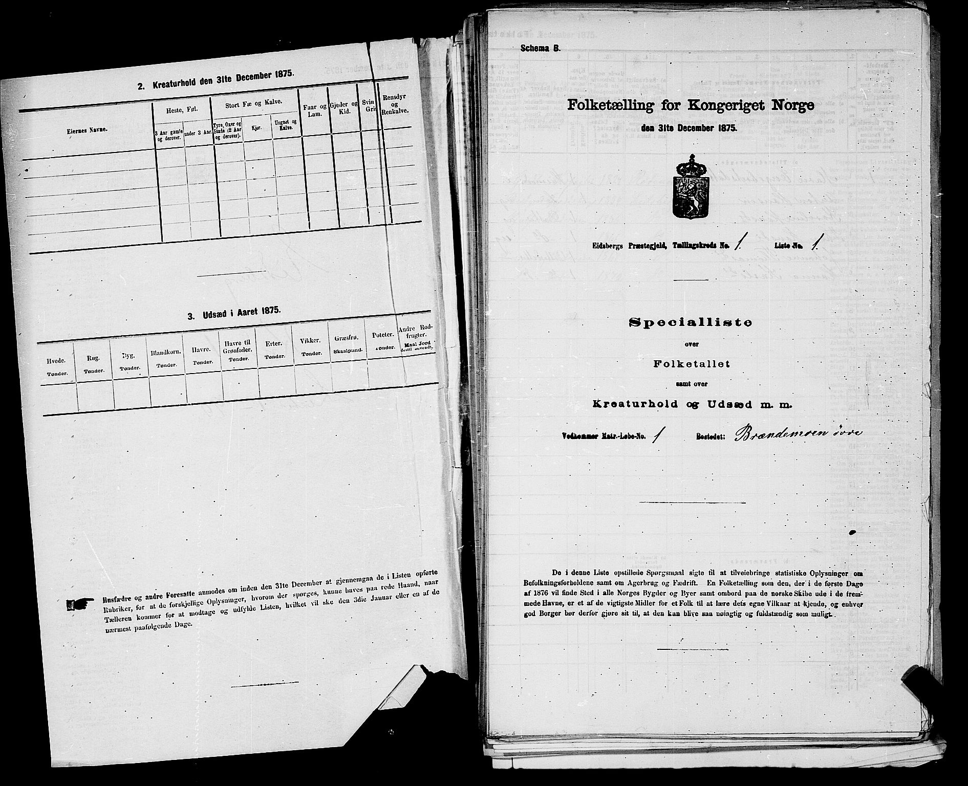 RA, 1875 census for 0125P Eidsberg, 1875, p. 51