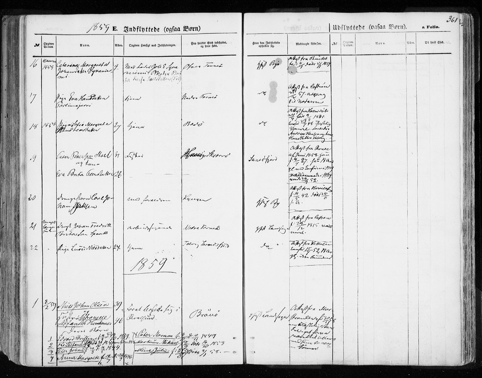 Hammerfest sokneprestkontor, AV/SATØ-S-1347/H/Ha/L0005.kirke: Parish register (official) no. 5, 1857-1869, p. 361