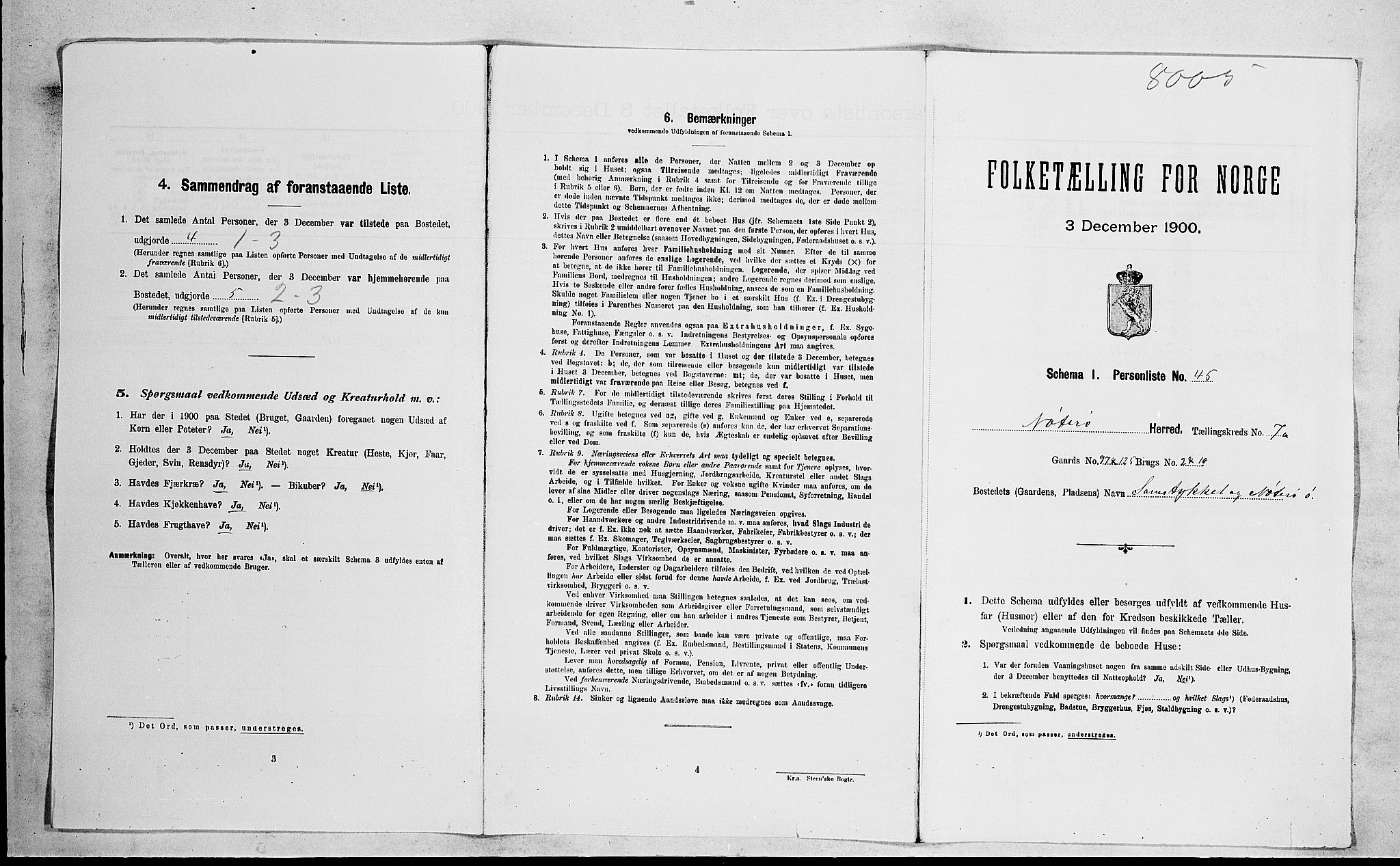 RA, 1900 census for Nøtterøy, 1900, p. 2168