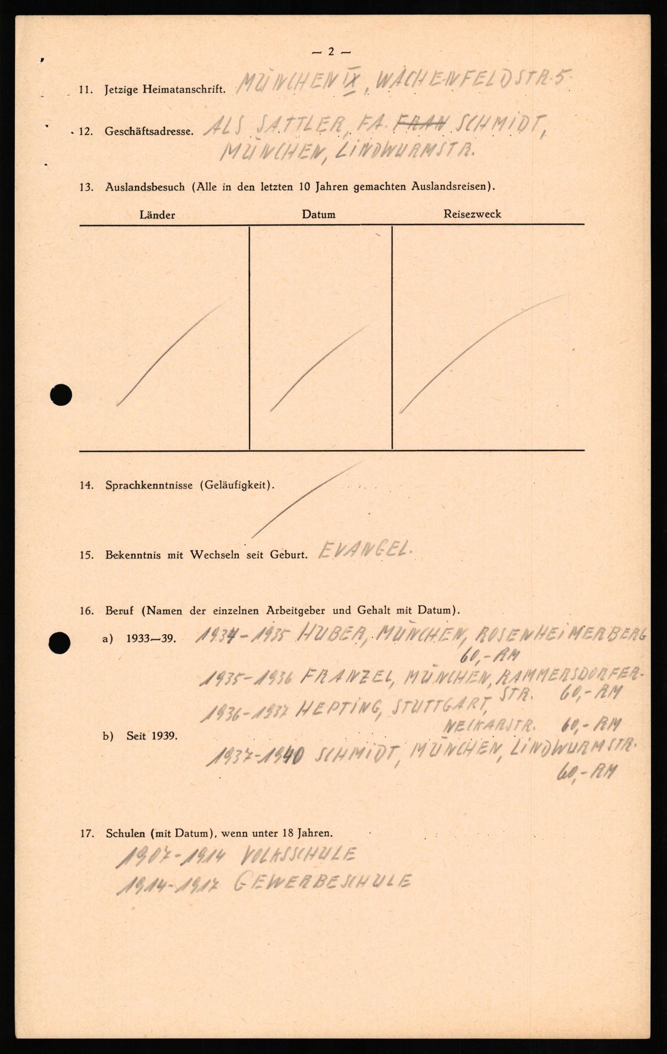 Forsvaret, Forsvarets overkommando II, AV/RA-RAFA-3915/D/Db/L0018: CI Questionaires. Tyske okkupasjonsstyrker i Norge. Tyskere., 1945-1946, p. 111