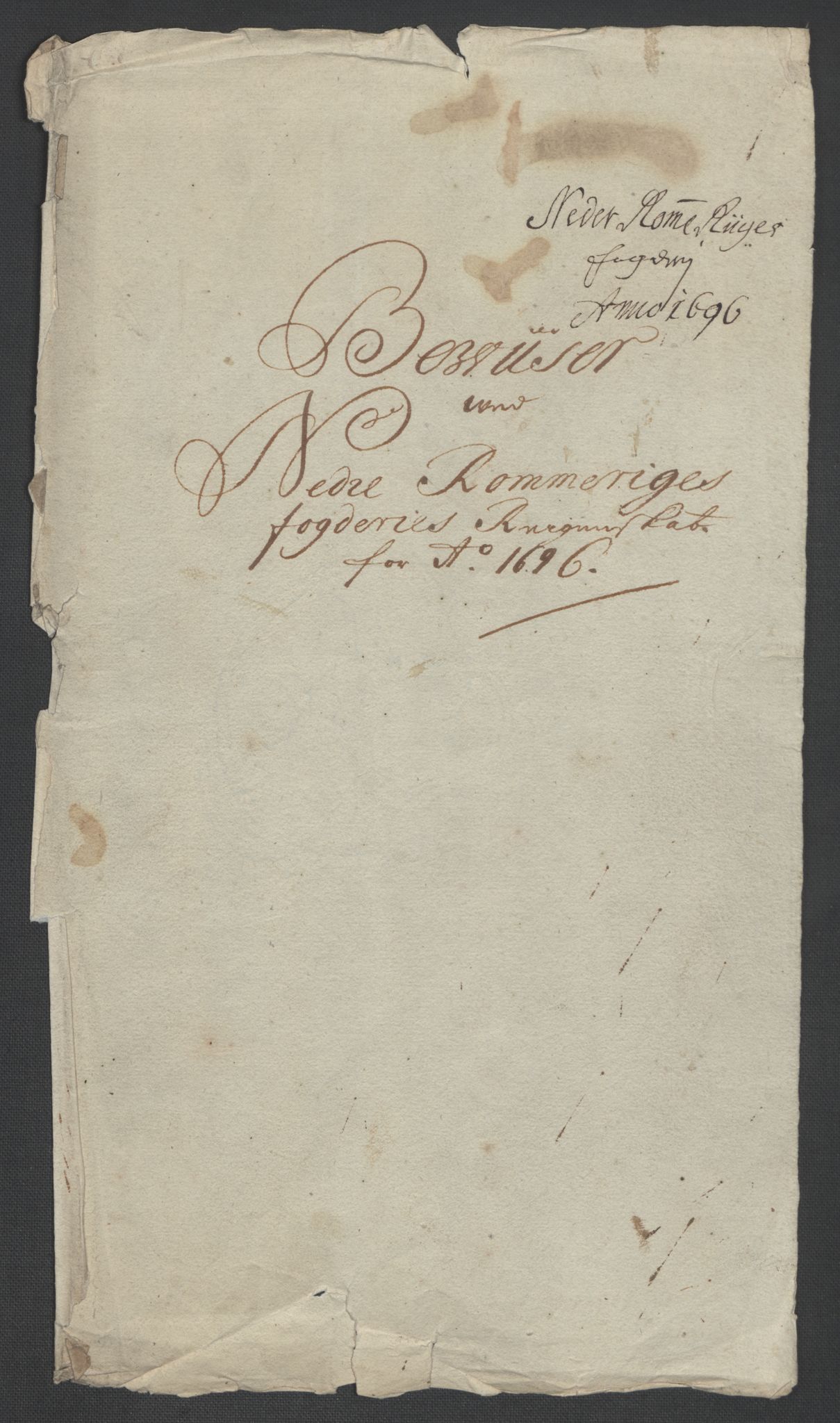 Rentekammeret inntil 1814, Reviderte regnskaper, Fogderegnskap, AV/RA-EA-4092/R11/L0580: Fogderegnskap Nedre Romerike, 1696-1697, p. 14