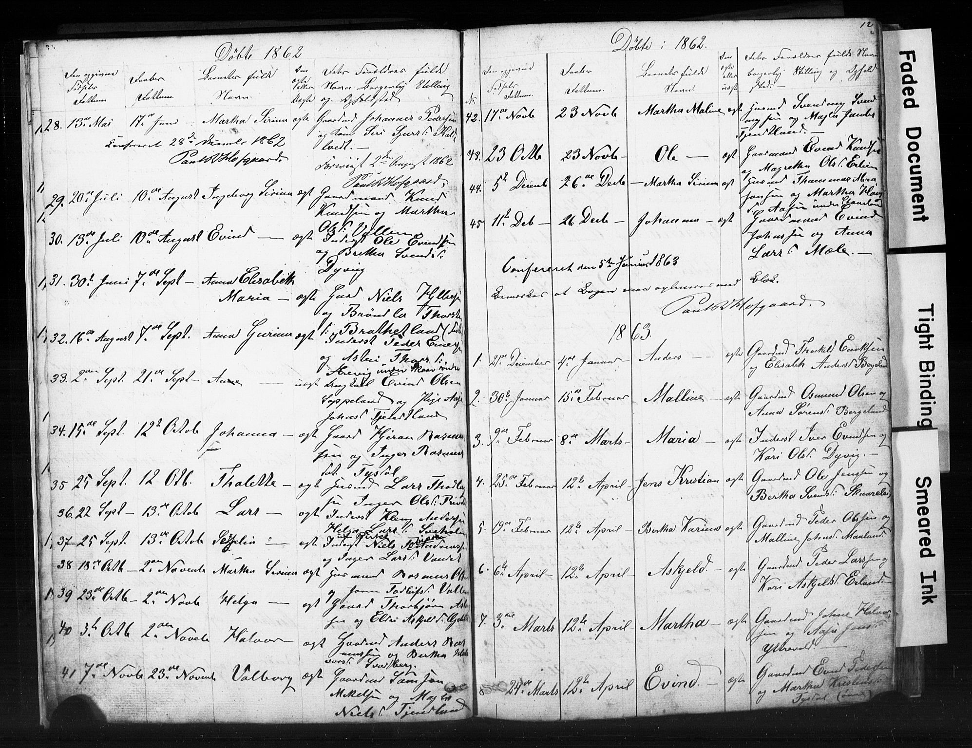 Hjelmeland sokneprestkontor, AV/SAST-A-101843/01/V/L0006: Parish register (copy) no. B 6, 1856-1884, p. 12