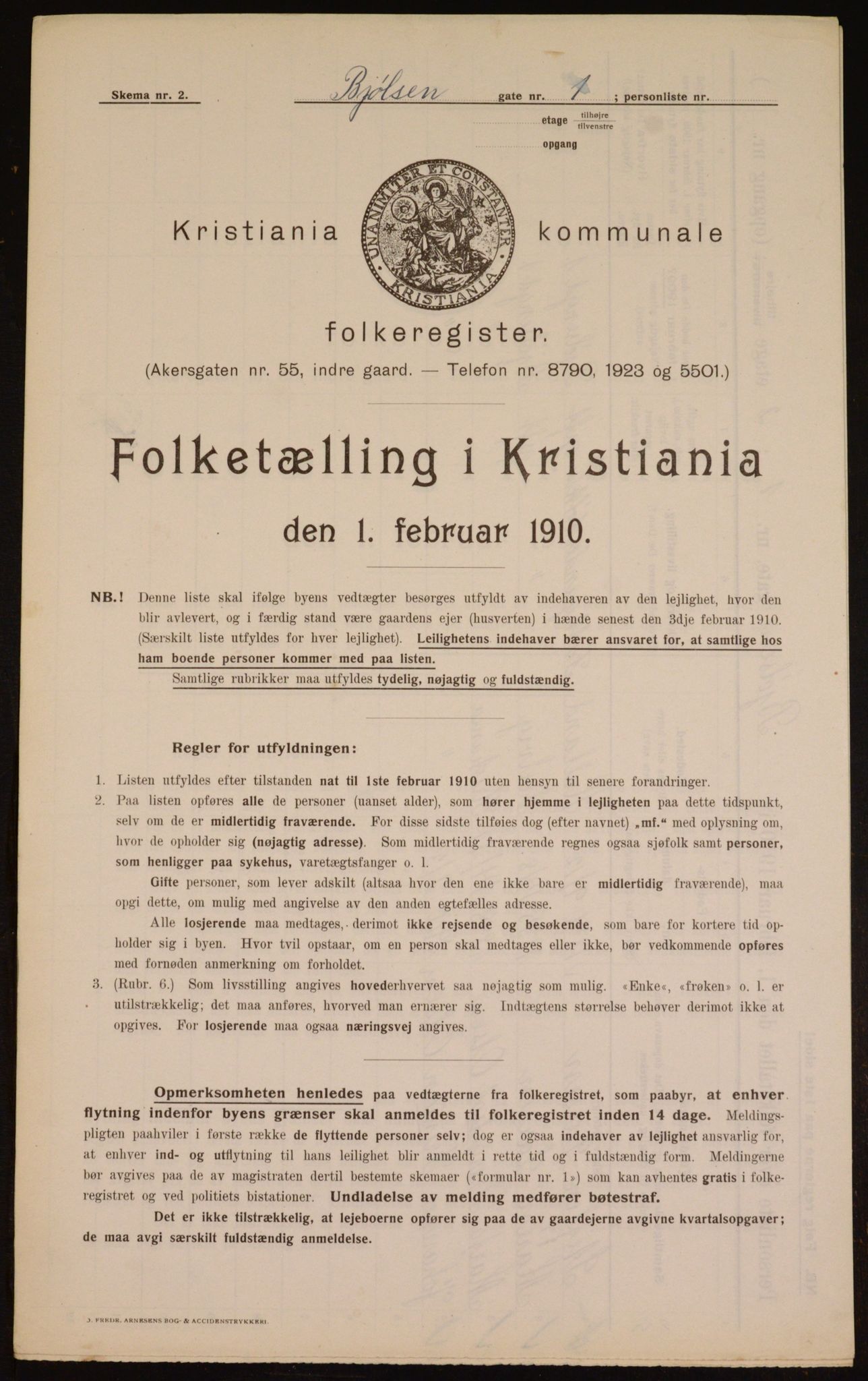 OBA, Municipal Census 1910 for Kristiania, 1910, p. 6232