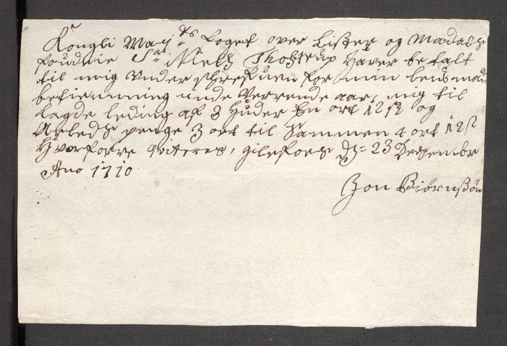 Rentekammeret inntil 1814, Reviderte regnskaper, Fogderegnskap, RA/EA-4092/R43/L2553: Fogderegnskap Lista og Mandal, 1710, p. 55