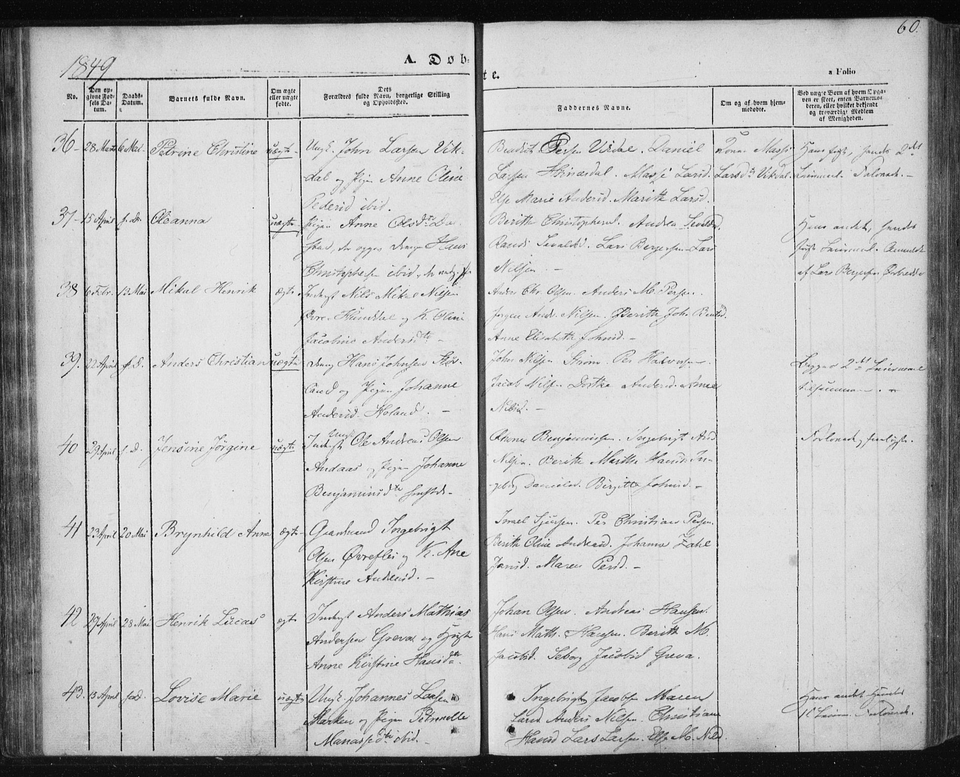 Ministerialprotokoller, klokkerbøker og fødselsregistre - Nordland, AV/SAT-A-1459/820/L0291: Parish register (official) no. 820A12, 1846-1854, p. 60