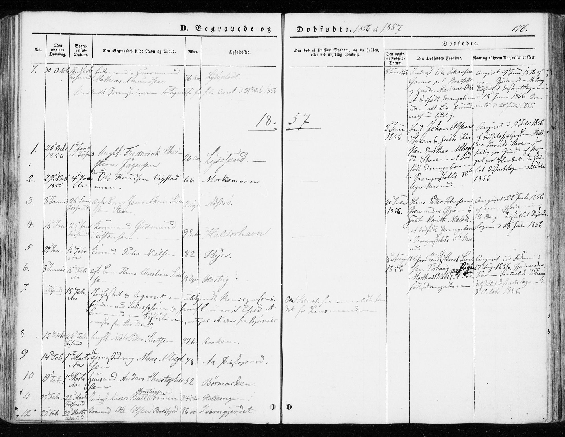 Ministerialprotokoller, klokkerbøker og fødselsregistre - Sør-Trøndelag, SAT/A-1456/655/L0677: Parish register (official) no. 655A06, 1847-1860, p. 176