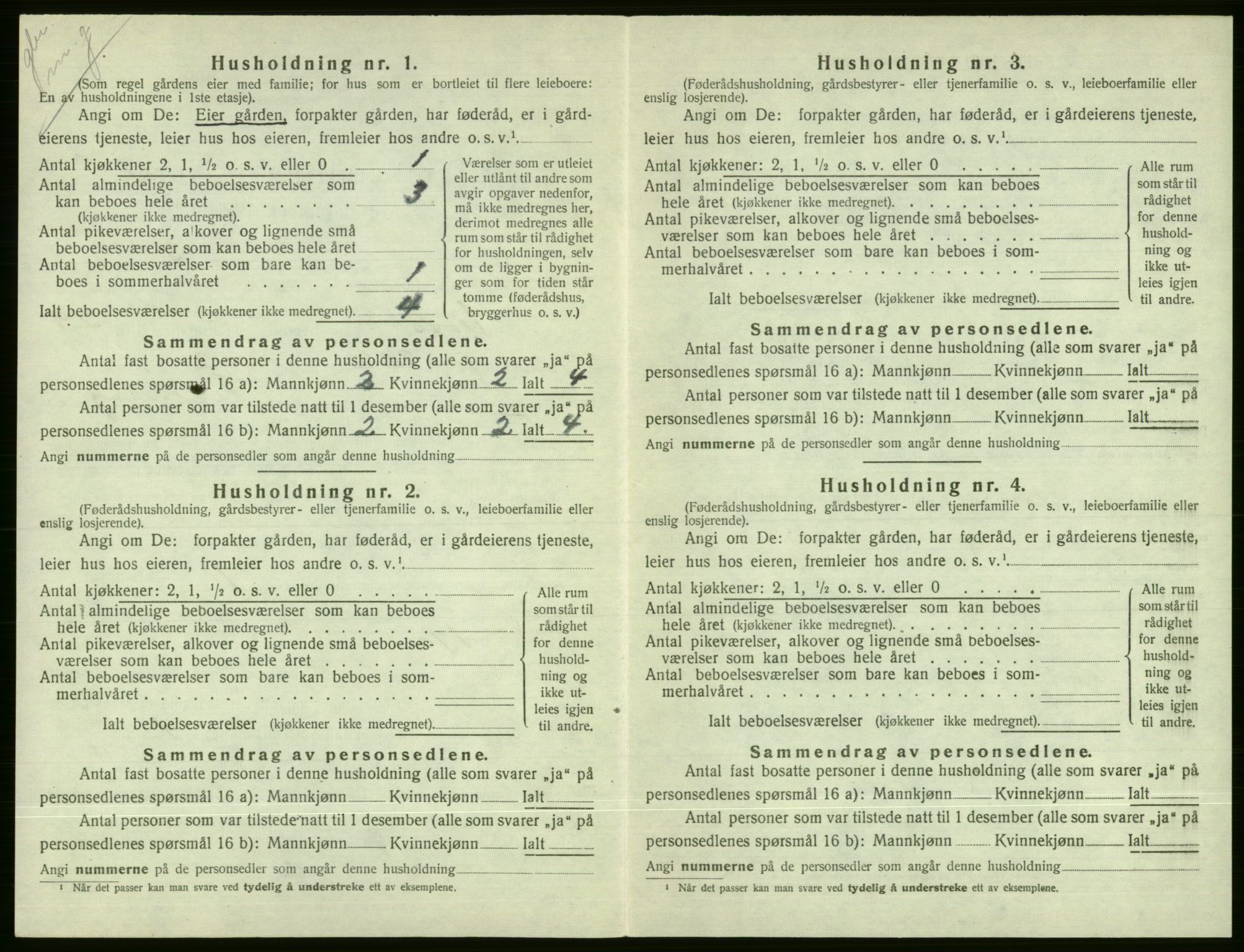 SAB, 1920 census for Voss, 1920, p. 2572