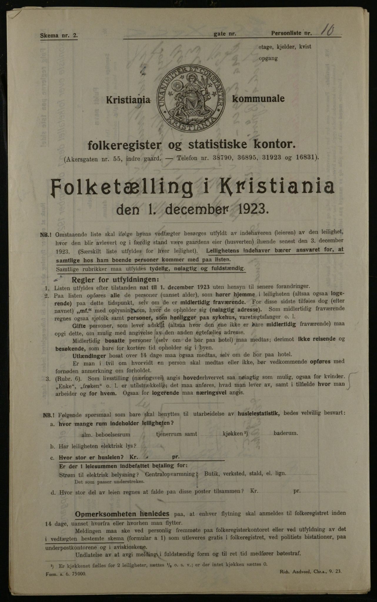 OBA, Municipal Census 1923 for Kristiania, 1923, p. 11680