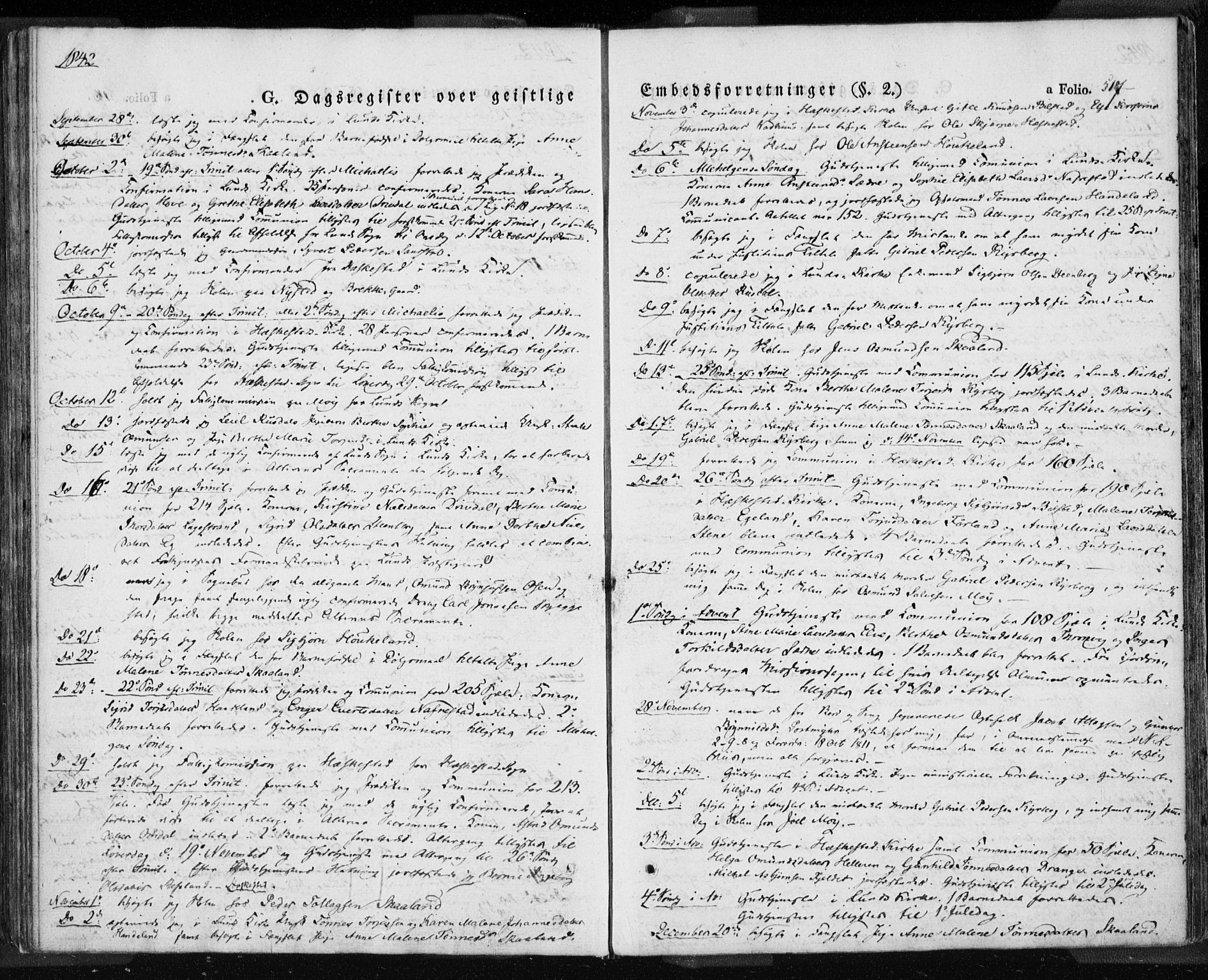 Lund sokneprestkontor, SAST/A-101809/S06/L0008: Parish register (official) no. A 7.2, 1833-1854, p. 517