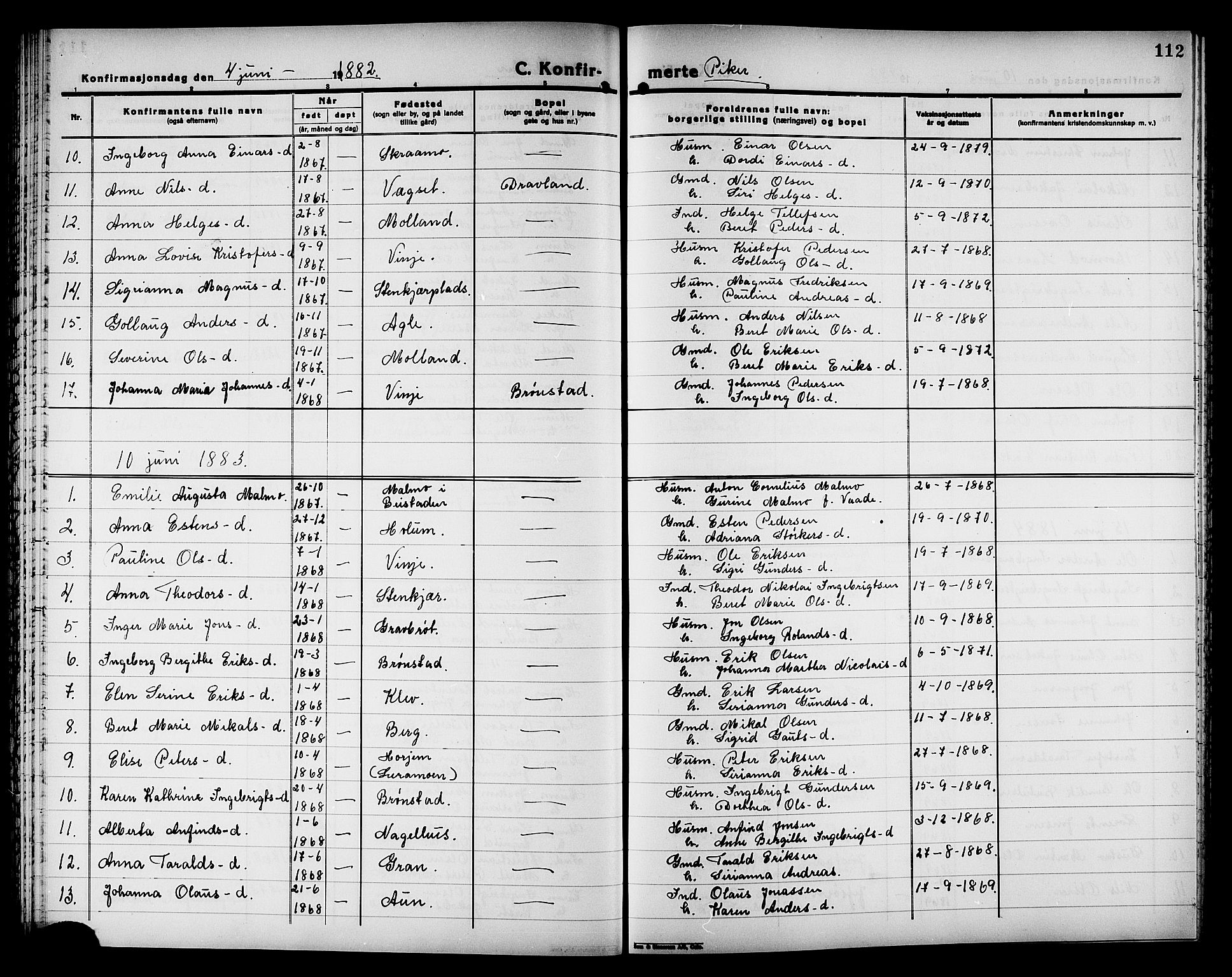 Ministerialprotokoller, klokkerbøker og fødselsregistre - Nord-Trøndelag, SAT/A-1458/749/L0486: Parish register (official) no. 749D02, 1873-1887, p. 112