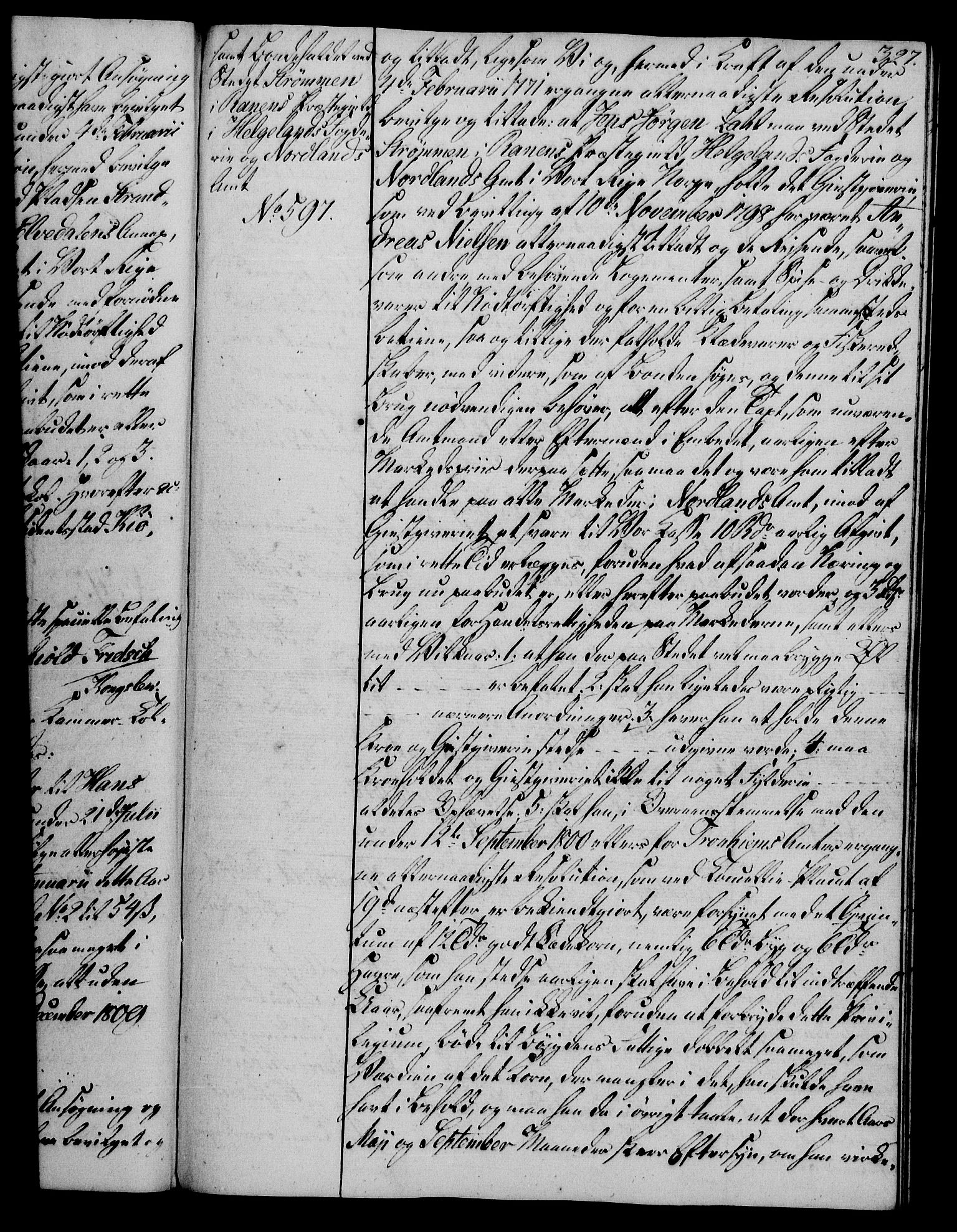 Rentekammeret, Kammerkanselliet, RA/EA-3111/G/Gg/Gga/L0019: Norsk ekspedisjonsprotokoll med register (merket RK 53.19), 1807-1810, p. 327