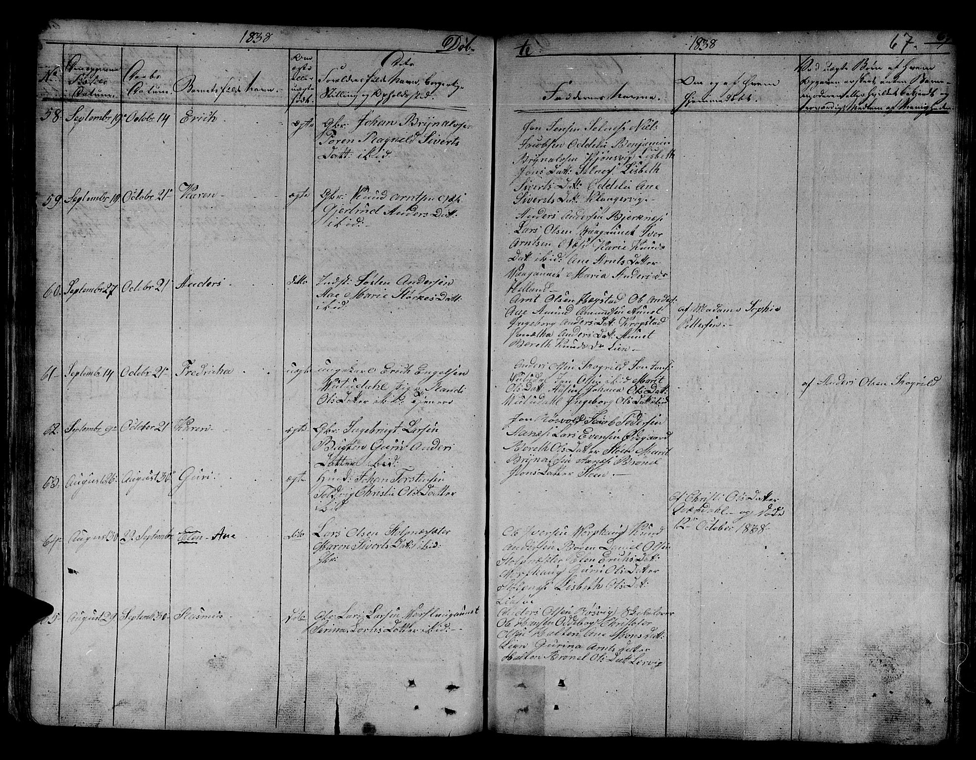 Ministerialprotokoller, klokkerbøker og fødselsregistre - Sør-Trøndelag, SAT/A-1456/630/L0492: Parish register (official) no. 630A05, 1830-1840, p. 67
