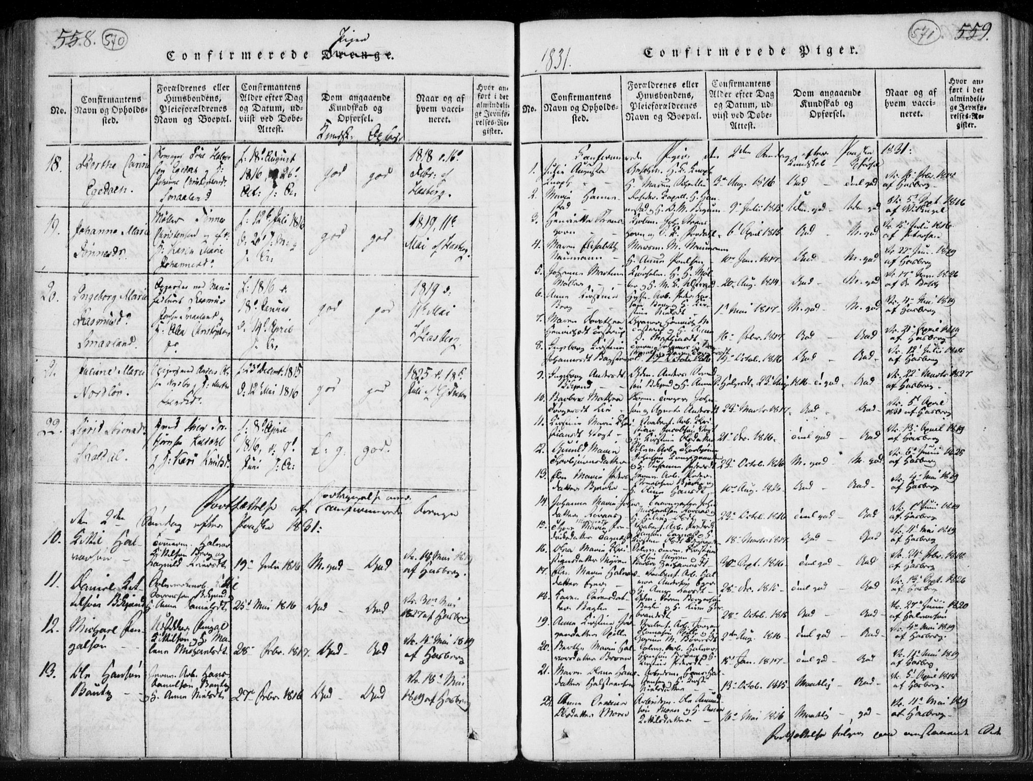 Kongsberg kirkebøker, SAKO/A-22/F/Fa/L0008: Parish register (official) no. I 8, 1816-1839, p. 570-571