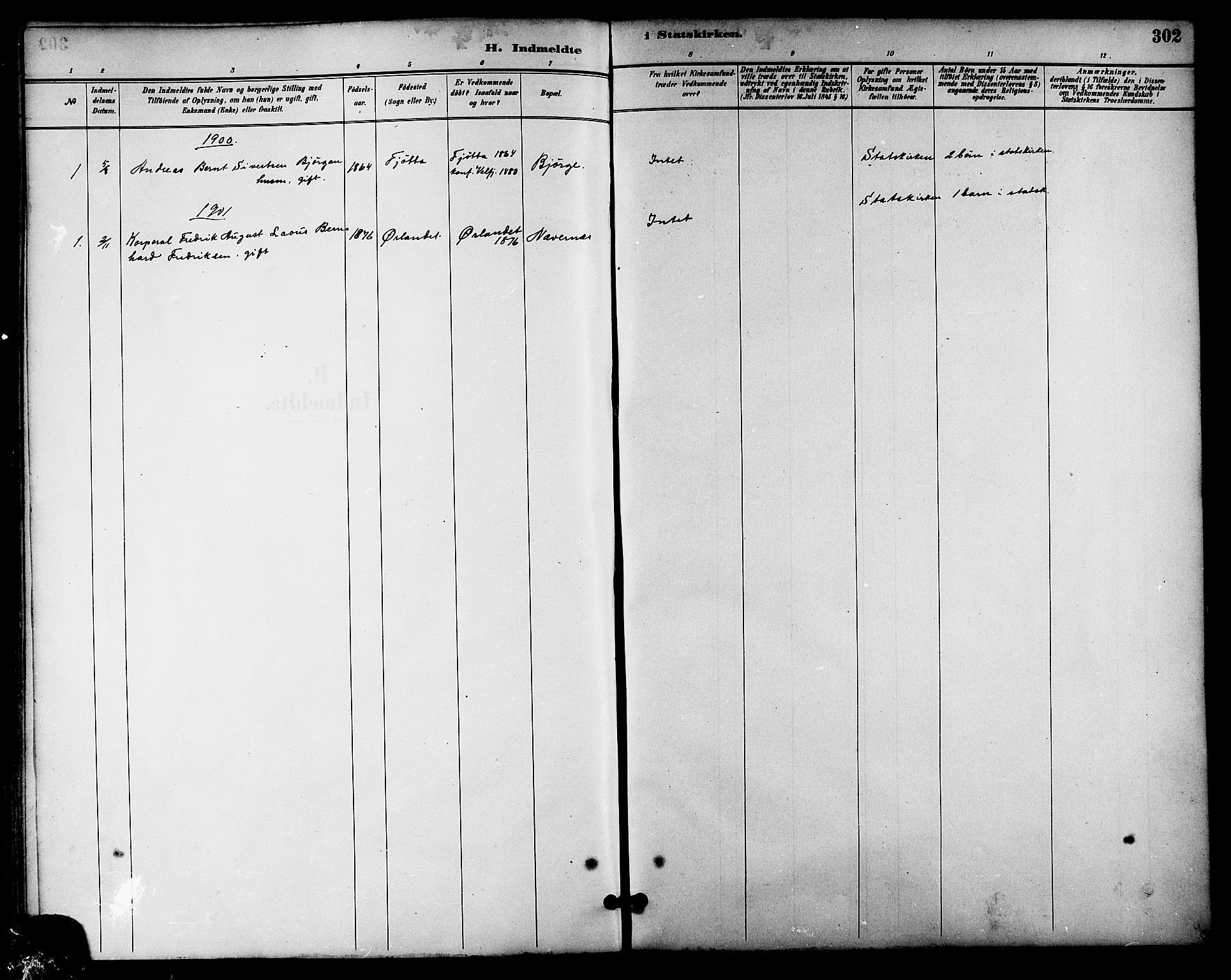 Ministerialprotokoller, klokkerbøker og fødselsregistre - Nordland, AV/SAT-A-1459/814/L0230: Parish register (copy) no. 814C03, 1884-1911, p. 302