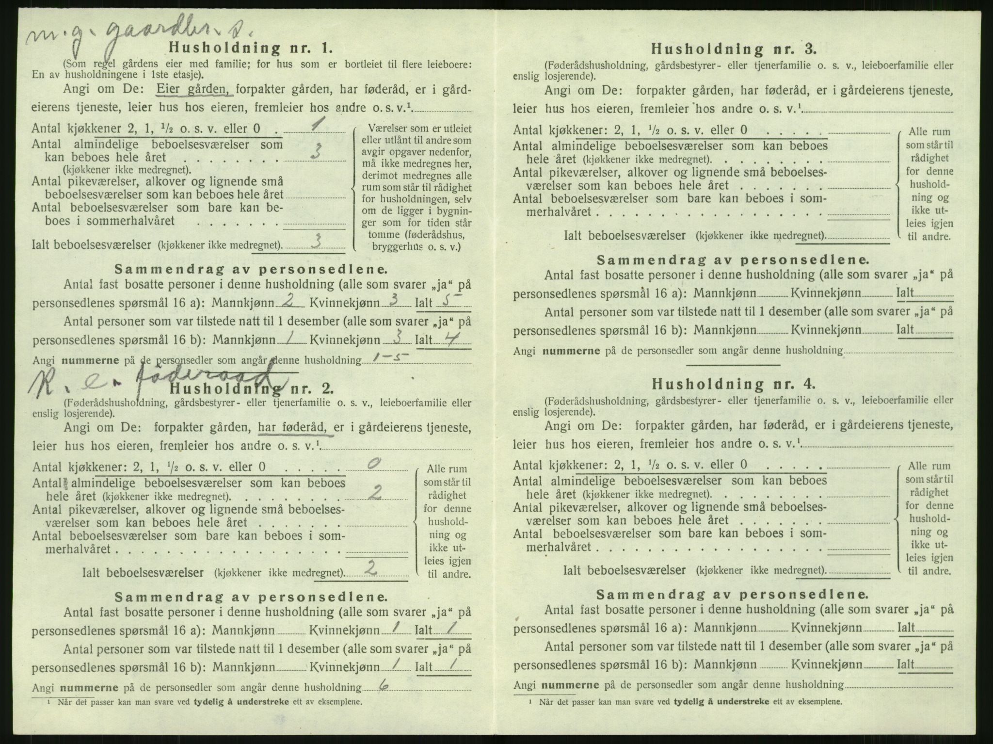 SAT, 1920 census for Stordal, 1920, p. 171