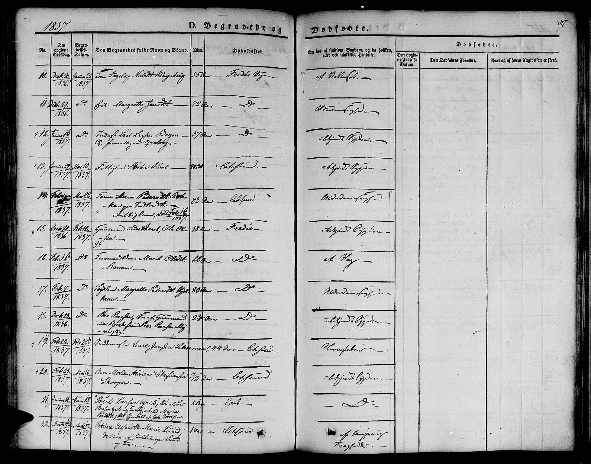 Ministerialprotokoller, klokkerbøker og fødselsregistre - Møre og Romsdal, AV/SAT-A-1454/572/L0843: Parish register (official) no. 572A06, 1832-1842, p. 347