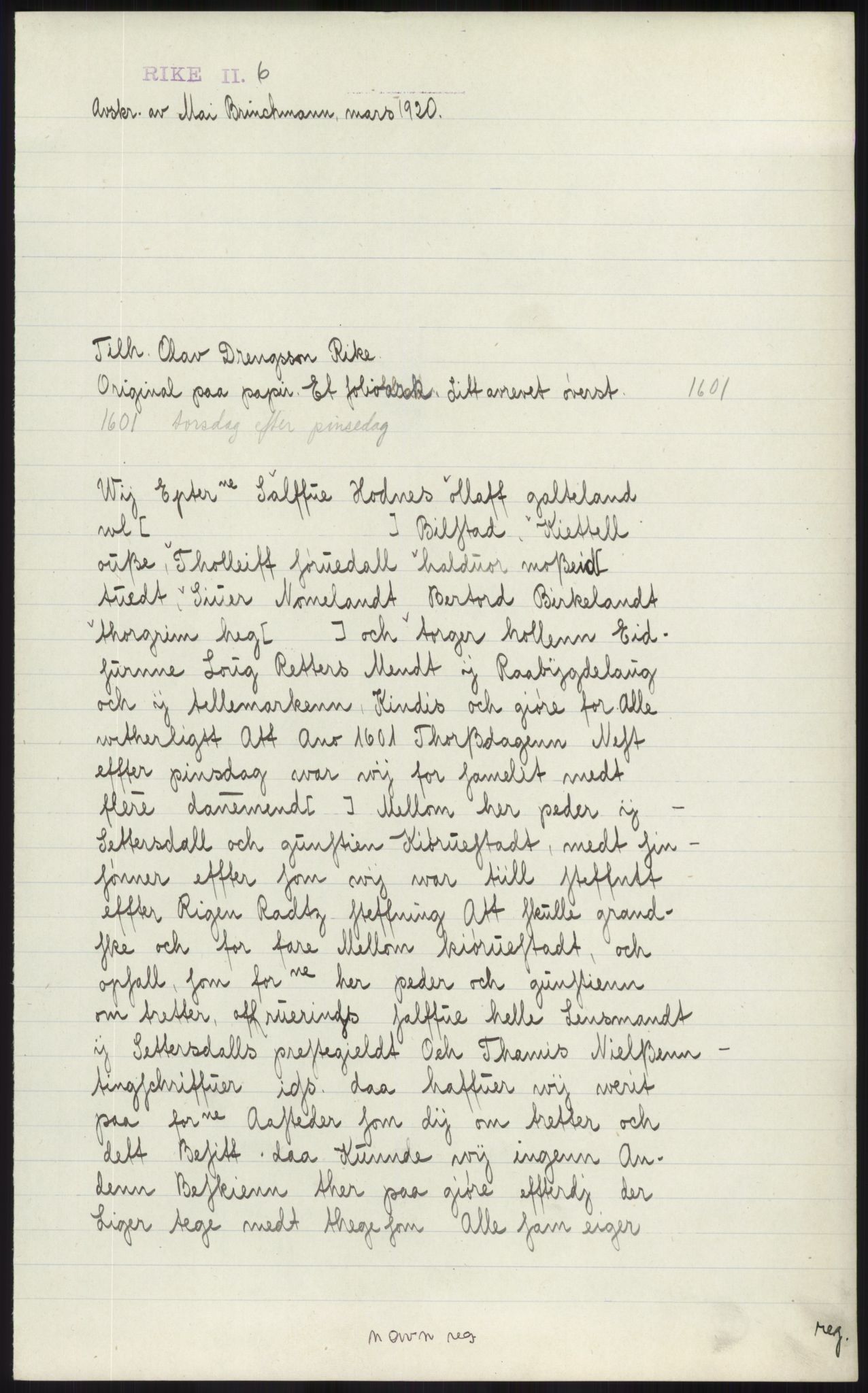 Samlinger til kildeutgivelse, Diplomavskriftsamlingen, AV/RA-EA-4053/H/Ha, p. 722