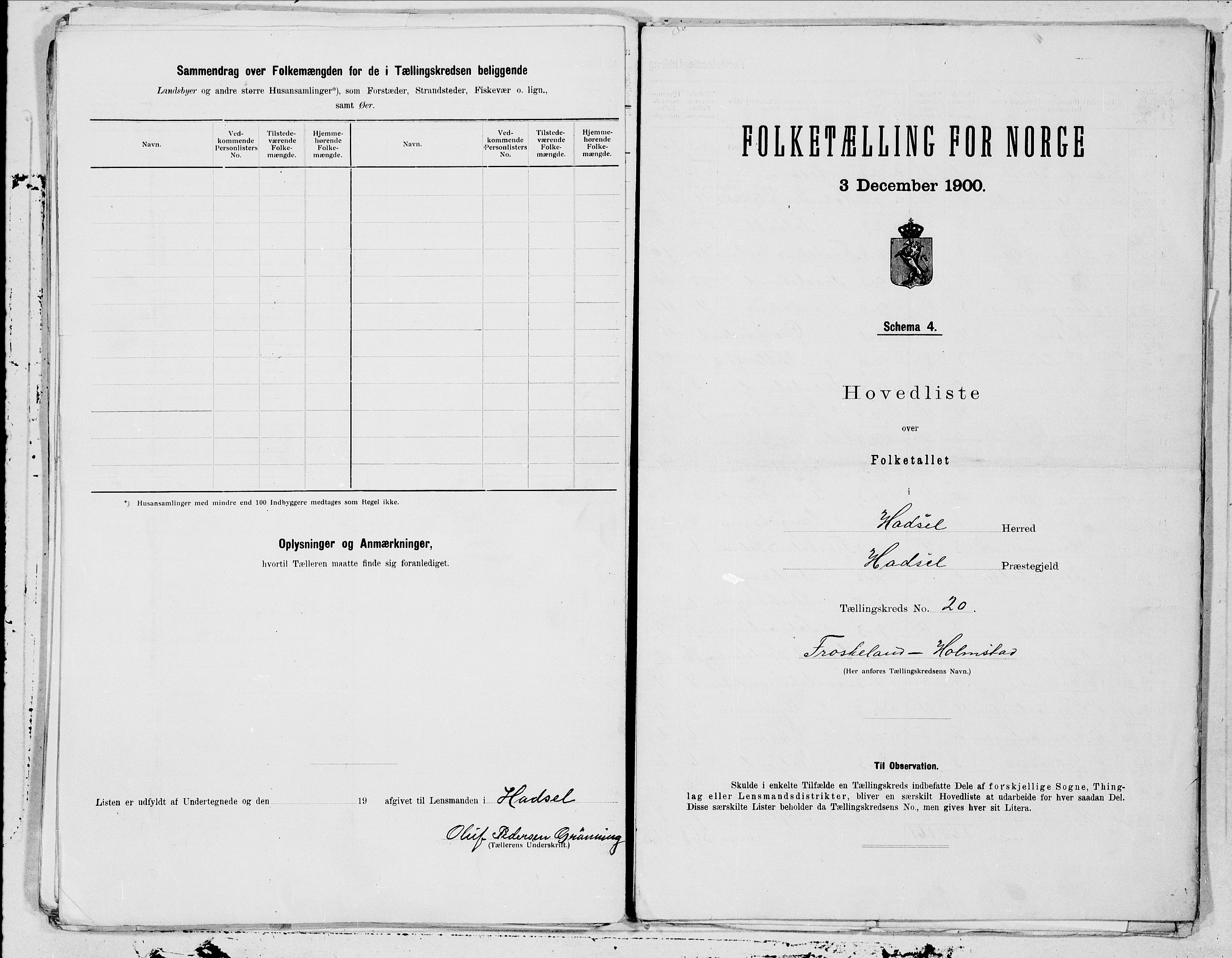 SAT, 1900 census for Hadsel, 1900, p. 38